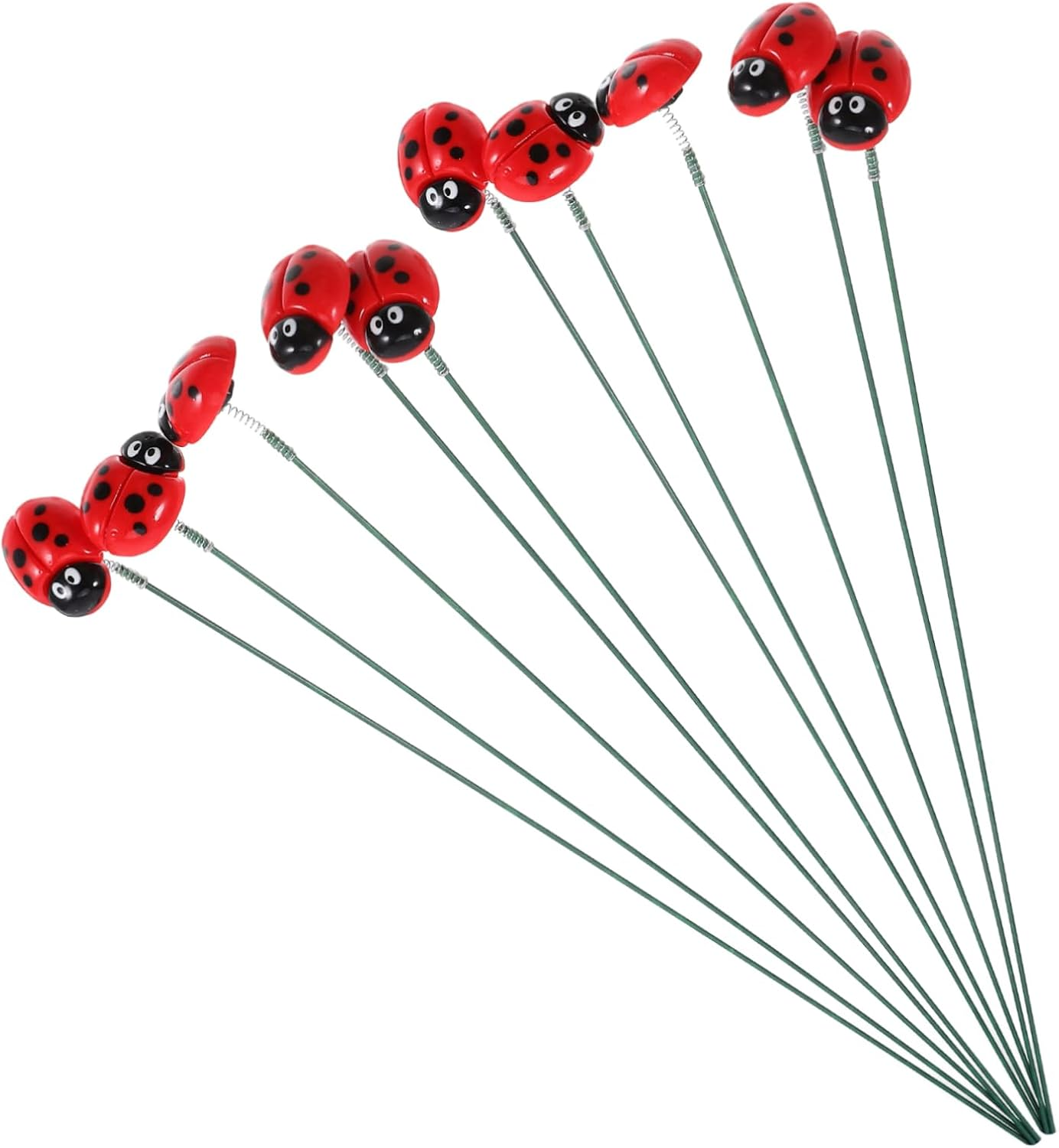 Kisangel 30Pcs Garden Ladybug Sign Resin Outdoor Spring Decor Ladybug Stake for Spring Outdoor Garden Decorations Art image number 6