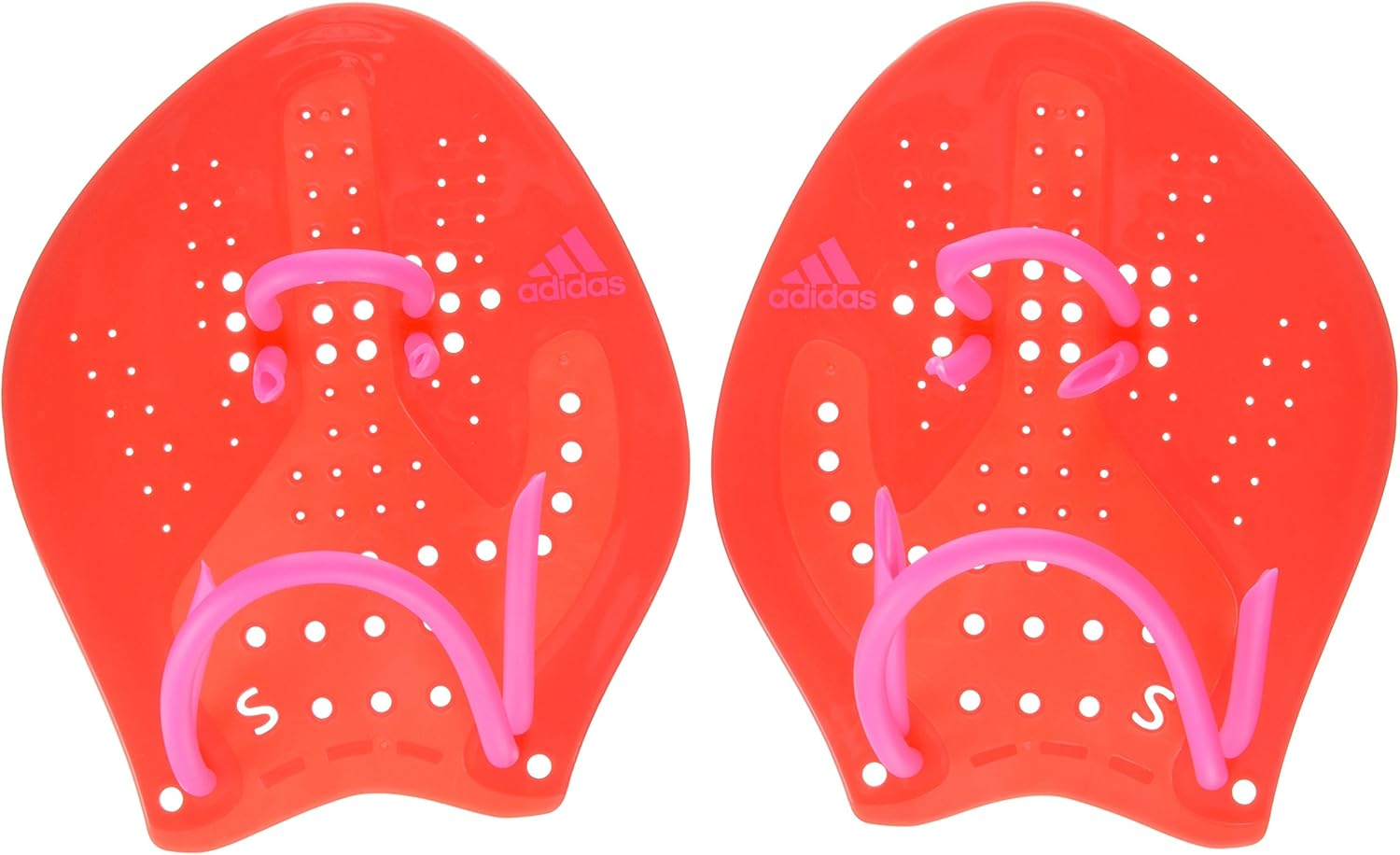 Adidas AZ7963 Training Hand Paddle, Red/Solar Pink, Small