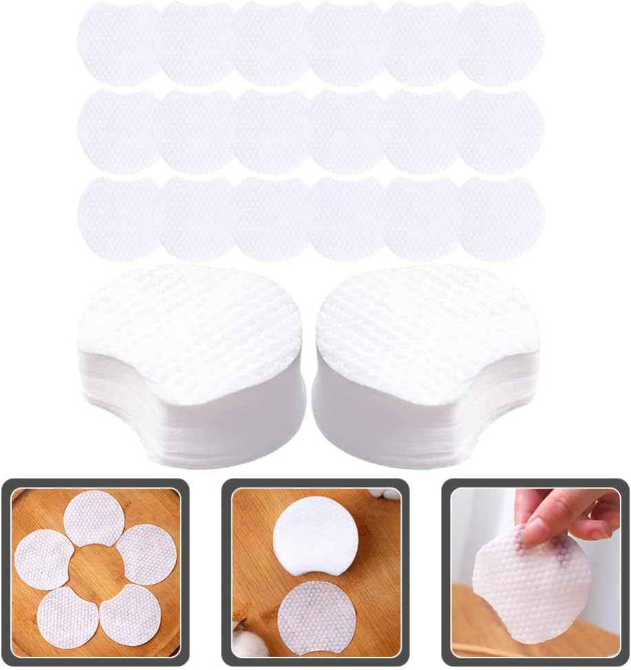 1200Pcs Pearl Pattern Makeup Remover Cotton Cosmetic Pads for Face Organic Cotton Rounds Eye Makeup Pads Lint Wipes Travel Non-Woven Fabric Multipurpose Non-Woven Mat - White 1 image number 7