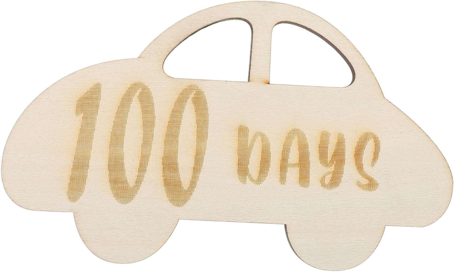 SHINEOFI Wooden Milestone Card Days Newborn Growth Marker Natural Wood Material Decorative Photo Prop for Development Celebration image number 3