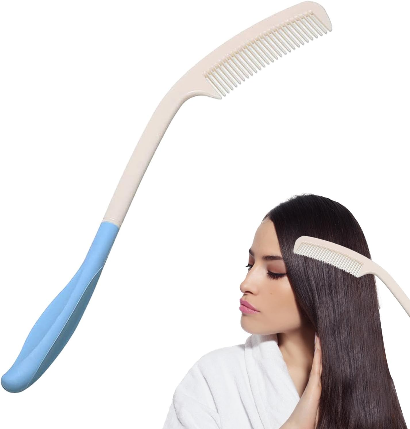 Long Handled Hair Brush | Gentle Long Handled Comb - Elegant Beautiful Long Handled Hair Removal Brush for Women with Long Hair
