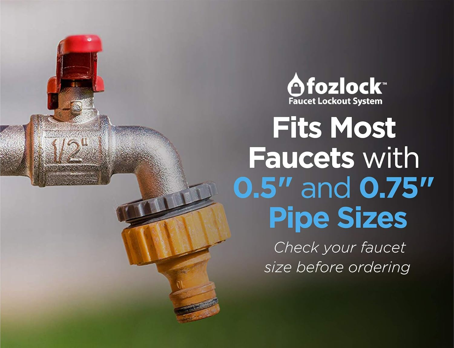 Fozlock Outdoor Faucet Lockout System - Insulated Garden Hose Bibb and Spigot Lock and Cover - Conserves Water and Provides Protection from Unauthorized Use and Vandalism Easy Installation - Green image number 4