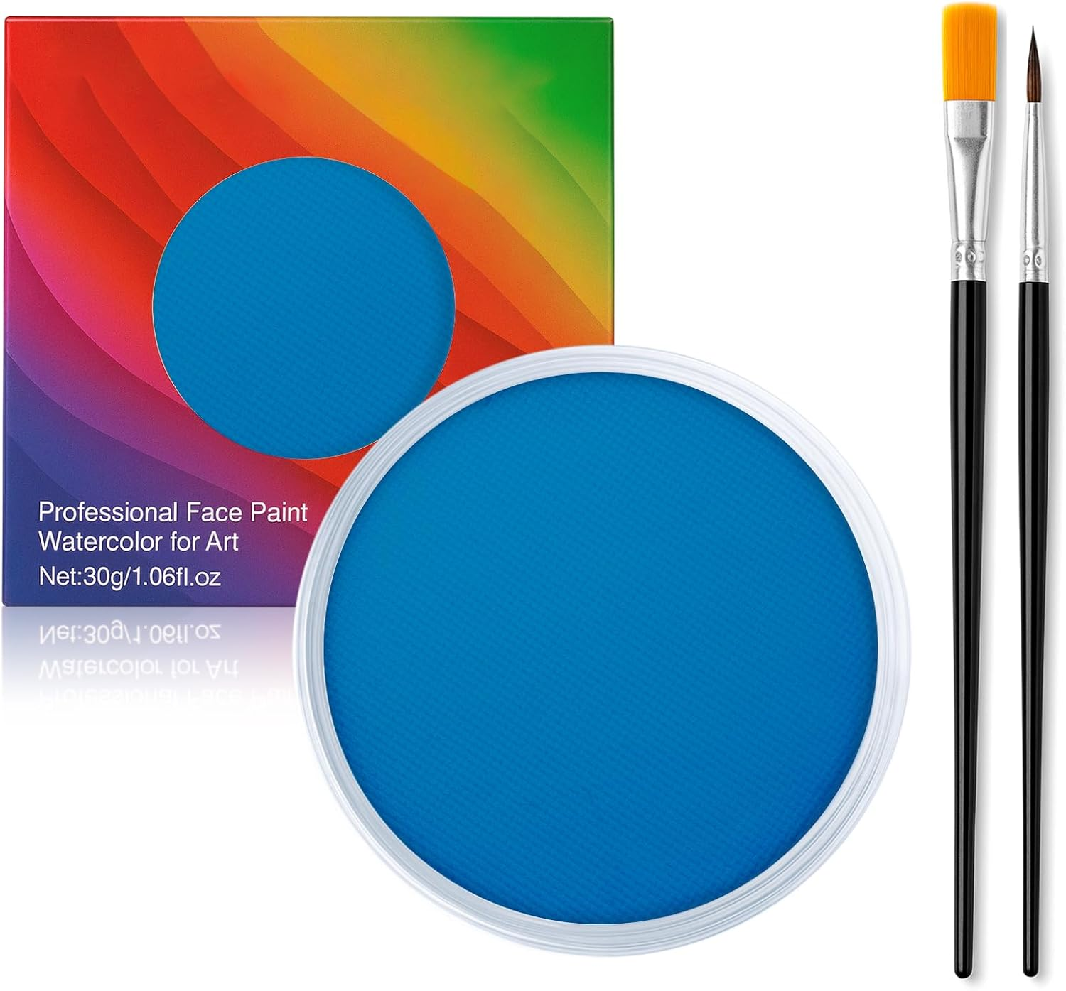 Erinde Blue Professional Face and Body Paint Kit, High Pigment Makeup Kit for Adults, Easy Apply and Wash Off, Vibrant Long-Lasting Colors for Halloween, Carnival, Music Festival, Cosplay Party image number 5