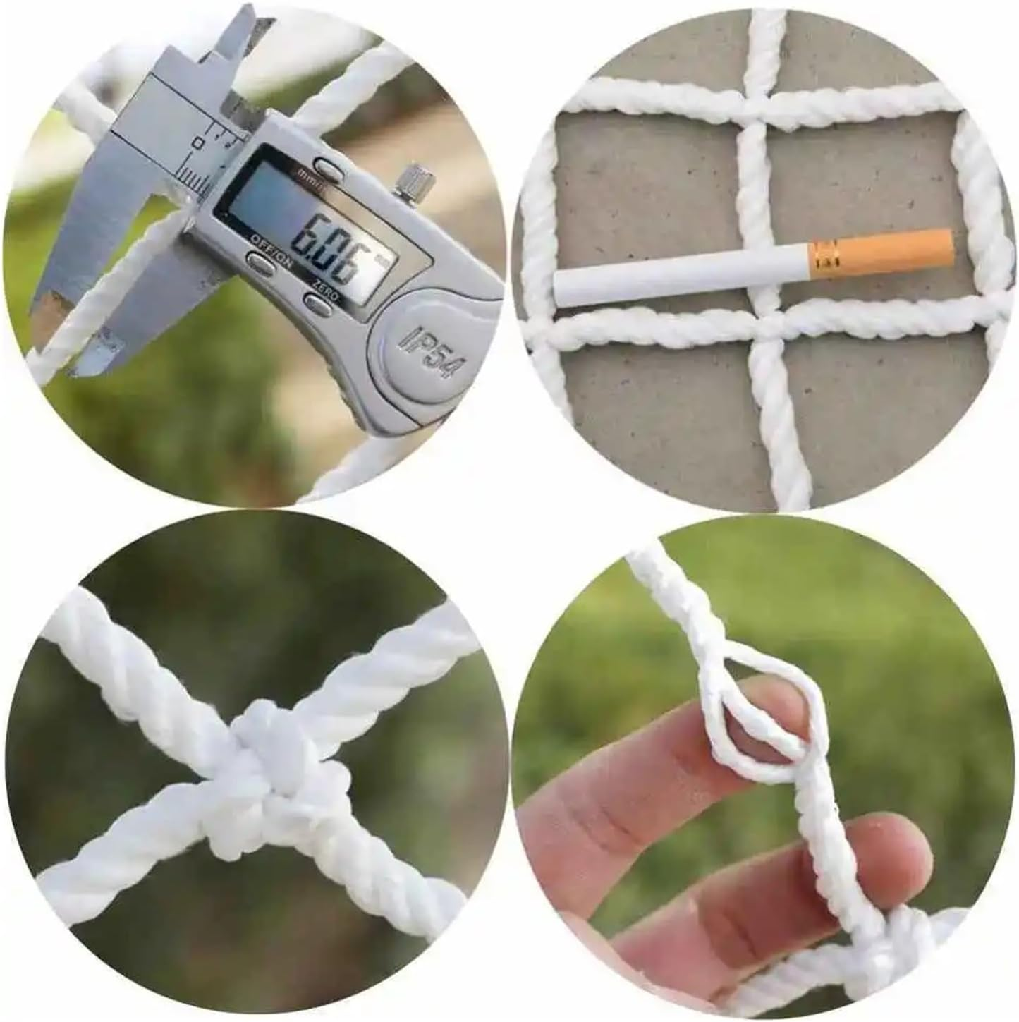 Zqnaznfdegarden Netting, Bird Netting, Children Safety Netting Building against Falling Net Balcony Window Stairs Safe Deck Fence White Nylon Protection Cat Dog(1Mx10M,Dia 6MM Grid10X10Cm)