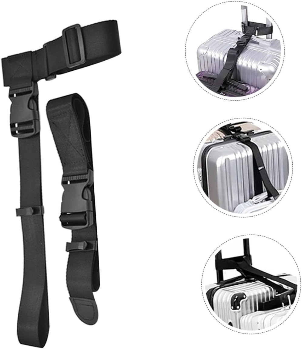WRITWAA 4Sets Luggage Connector Strap for Suitcases Luggage Strap Buckle Lightweight Belt for Travel and Airport Security Checks image number 6