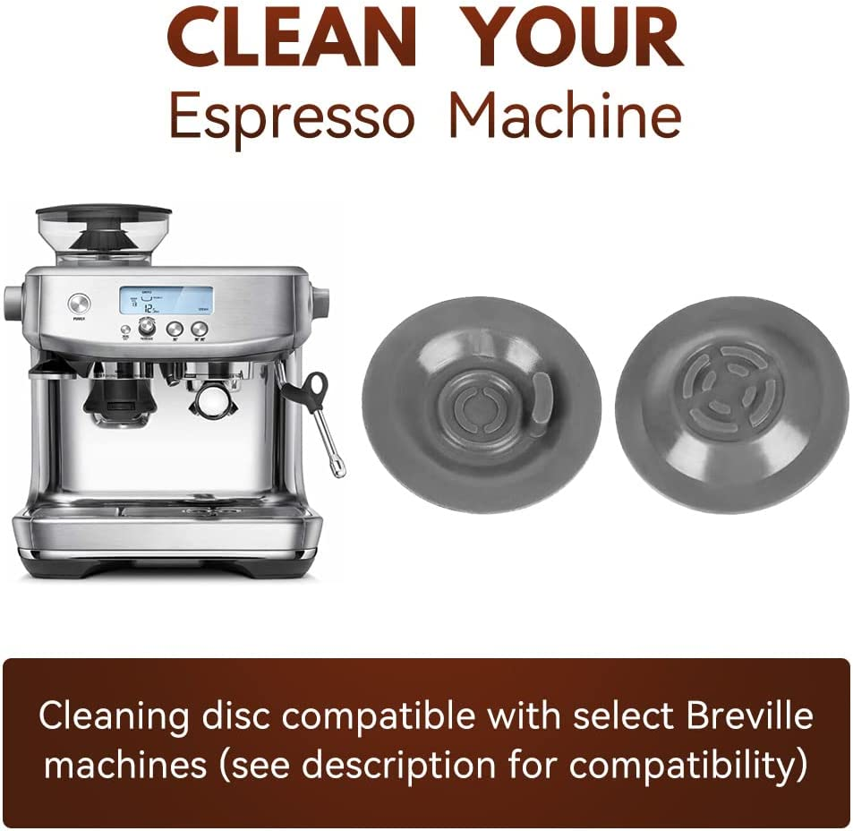 2 Pack 54 Mm Cleaning Disc Blind Filter Backflush Disk Compatible with Coffee Machine BES500 BES810 BES840 BES860 BES870 BES880 Rubber Disk image number 2