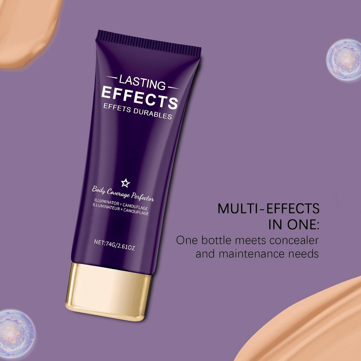 Body Coverage Perfector, Waterproof Sweatproof Body Concealer, Tattoo Cover up Makeup, Full Coverage Leg Makeup, Leg Product to Cover Veins, Long-Lasting Lightweight Body Foundation (2PCS) image number 1