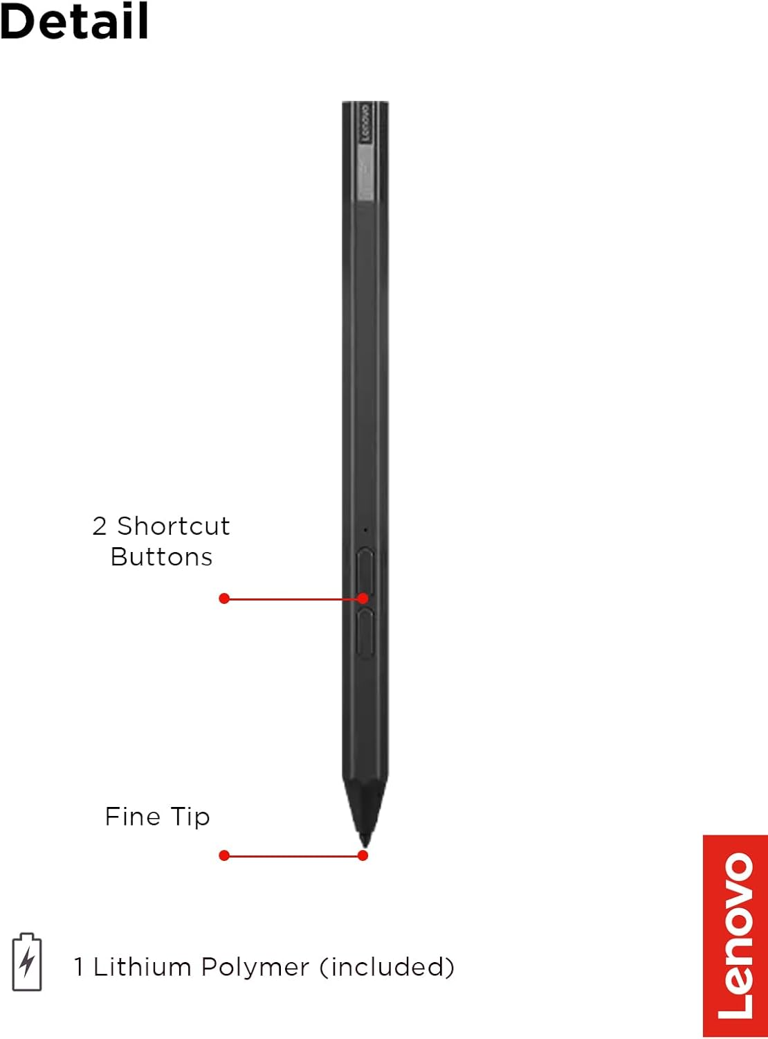 Lenovo Precision Pen 2 for Windows Laptops, GX81J19854 image number 4