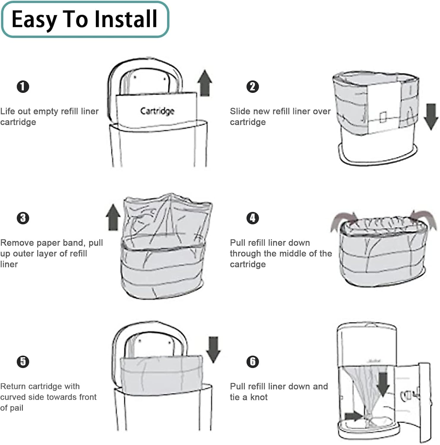 10 Pack Liner Refills Compatible with Nappy Disposal 16L Bin -10M/Bag Diaper Bag Refill,Odor Lock, Baby Diaper Pail Adult Diaper Disposal Liner Refills image number 1