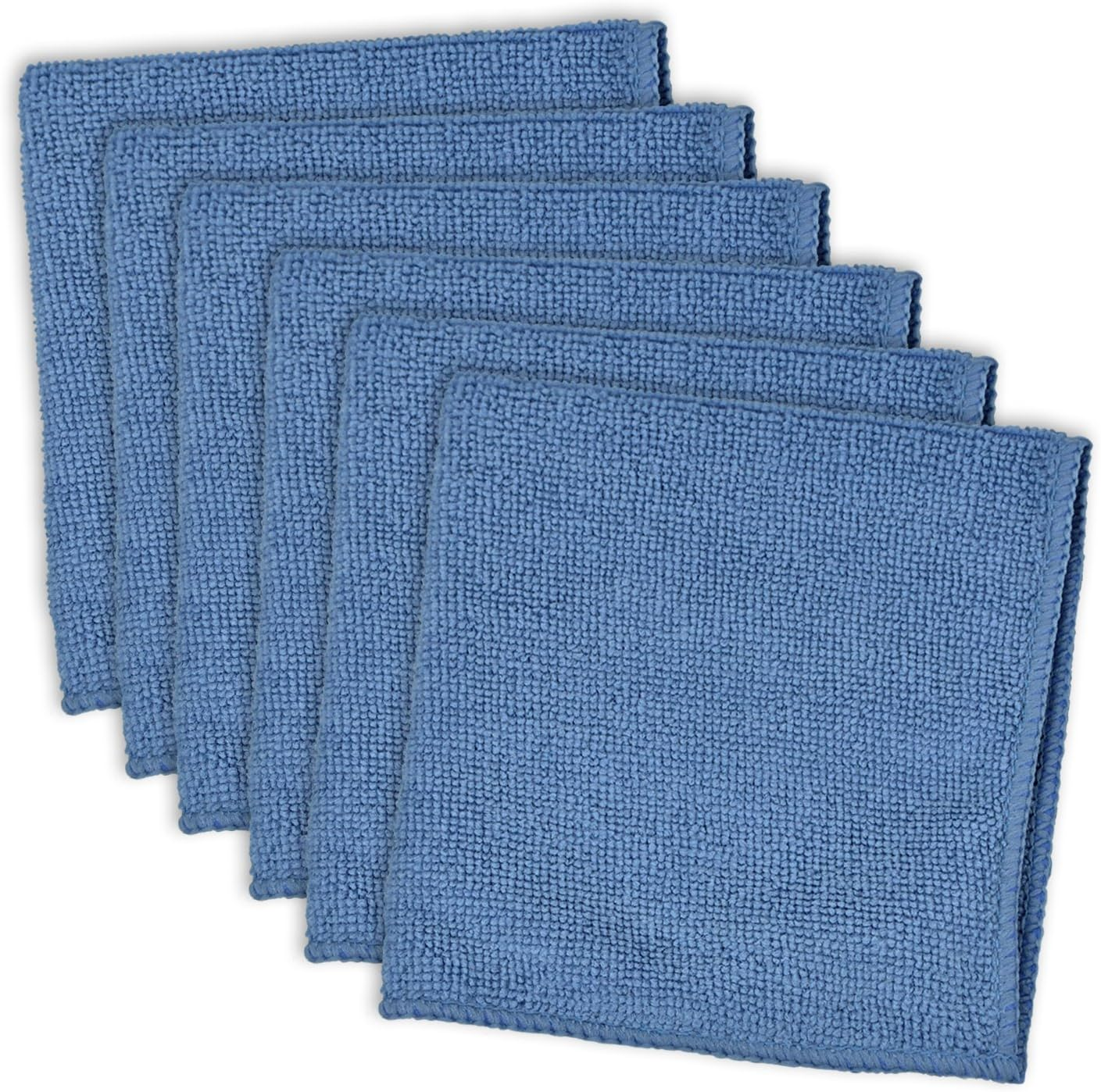 DII Multi-Purpose Microfiber Cleaning Cloth, Washing, Drying, Ultra Absorbent Dishtowel, Use for Glass, Travel, LCD Screens, Electronics, Cars, Kitchen, Bathroom, 16X19 (Set of 4) - Eggplant Lattice