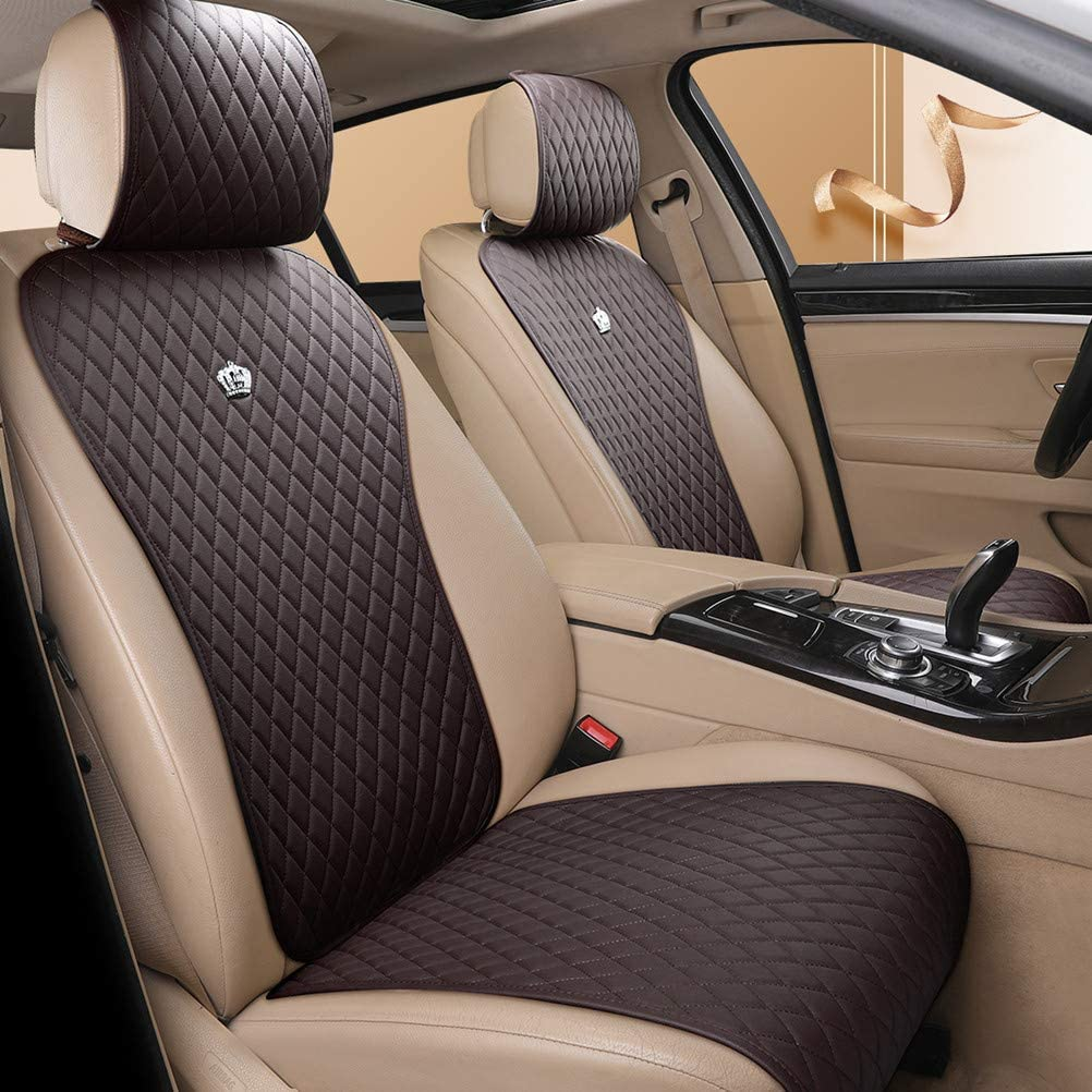 Blue Seat Covers Auto Seat Cushion Covers Leather Universal Seat Covers 2/3 Covered 11PCS Fit Car/Auto/Suv (A-Dark Blue)