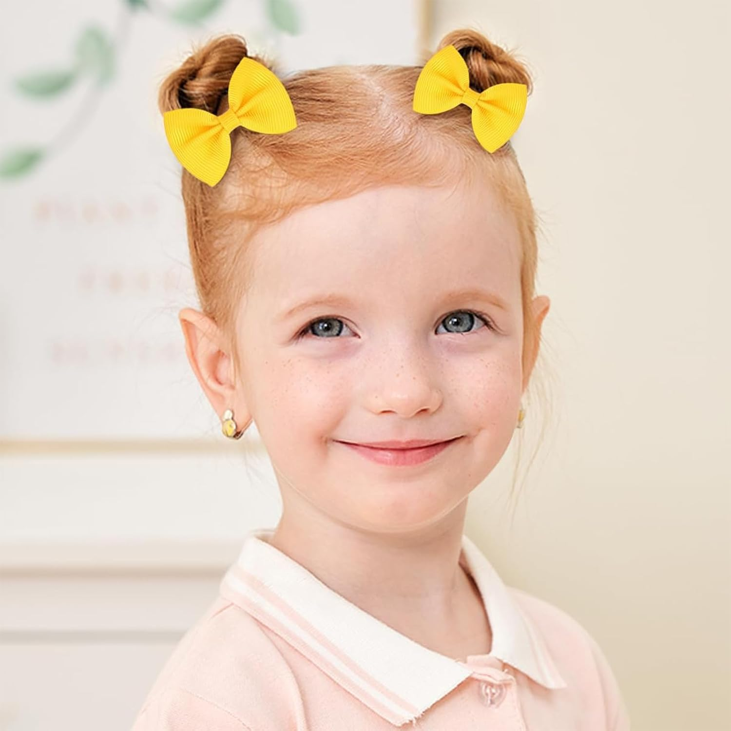 Itadaku 20 Pcs Baby Girls Bow Hair Ties, Mini Ribbon Hair Bands, Elastic Hair Accessories, Cute Boutique Hair Bobbles for Toddlers Children, & Girls image number 4