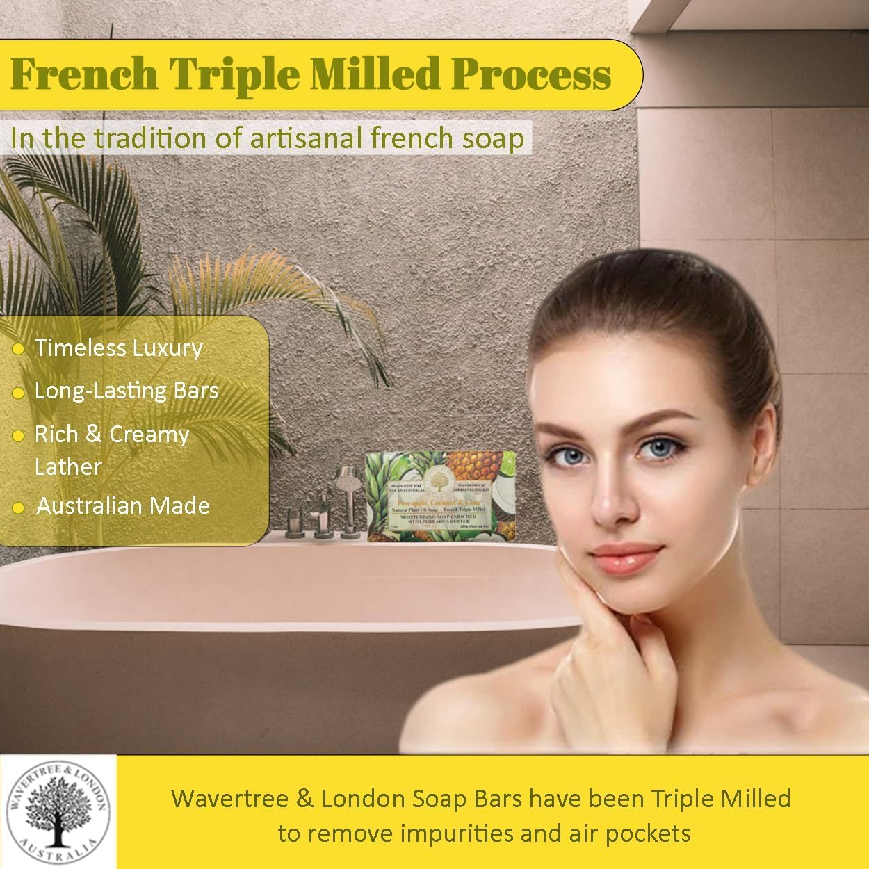 Wavertree and London Pineapple Soap Bar, 200 G