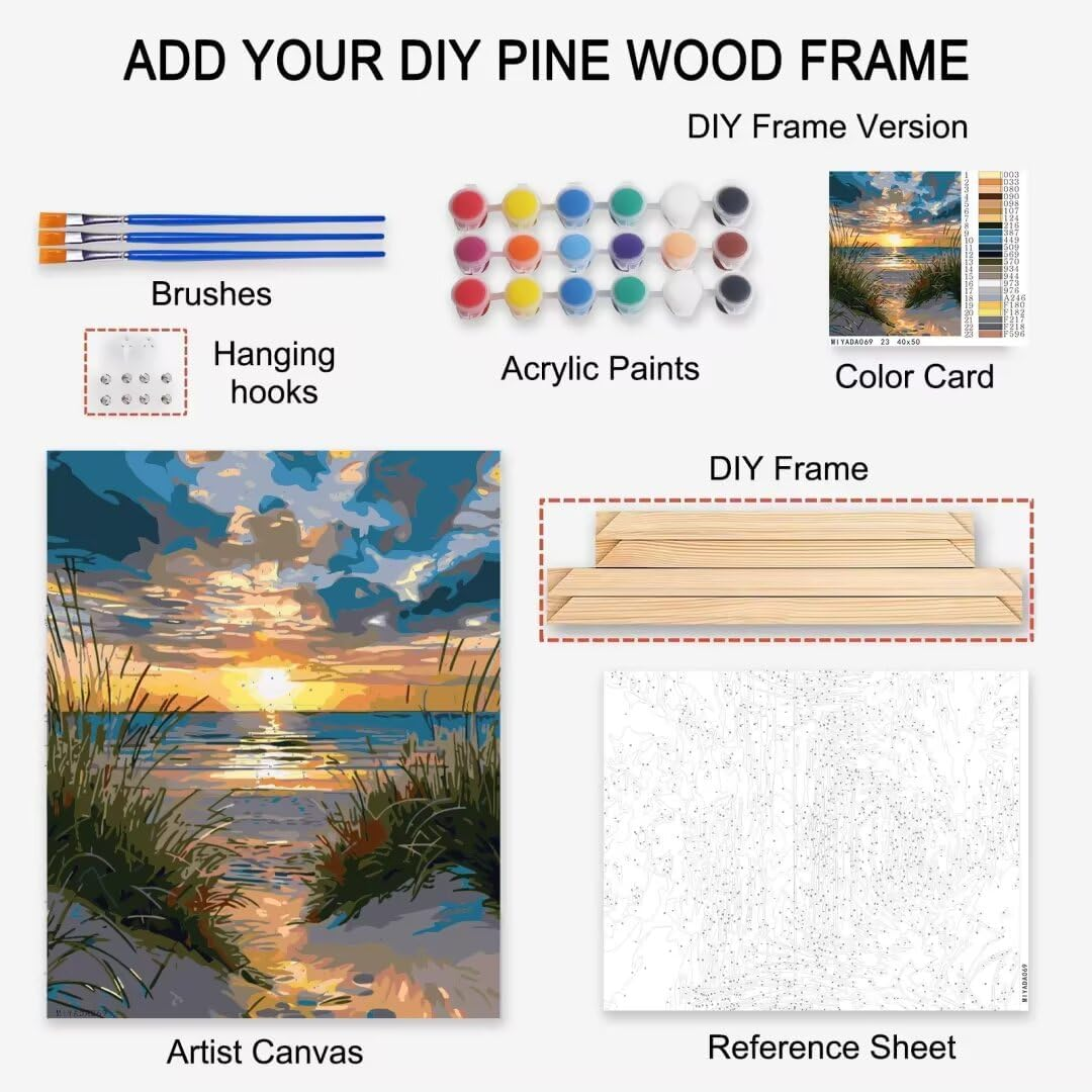 Two White Cats Painting Cute Animal Pet Paint by Number Kits 16 X 20 Inch Blue Window ,Flowers Digital Canvas DIY Oil Acrylic Painting for Kids Adults Beginner with Brushes Nordics Gift(Diy Frame)