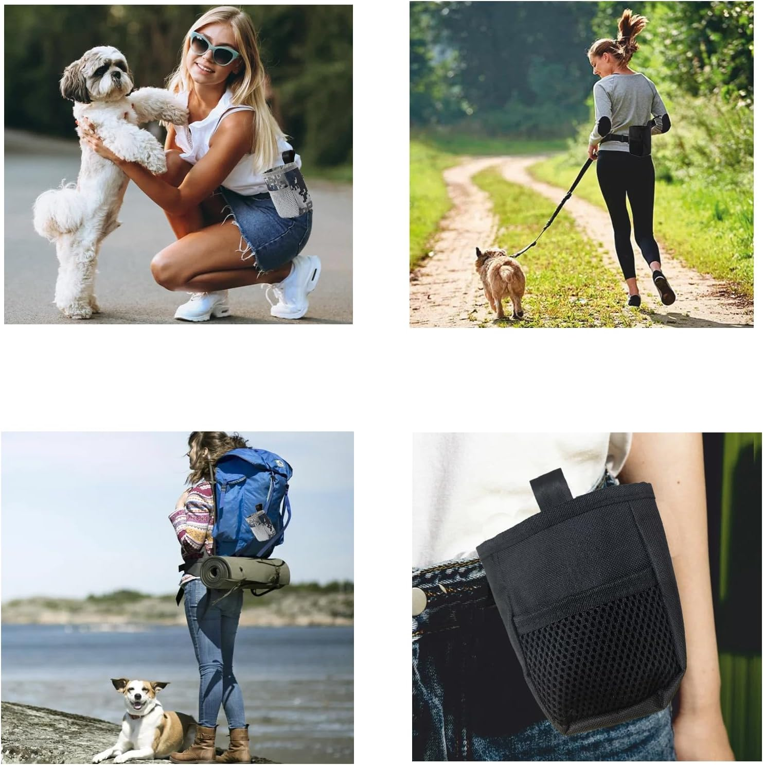 Food Bag Dog Training Treat Bag for Dogs Portable Food Bag Dog Training Versatile Hands Free Treat Bag Waterproof Treat Training Bag Pack of 2 image number 3