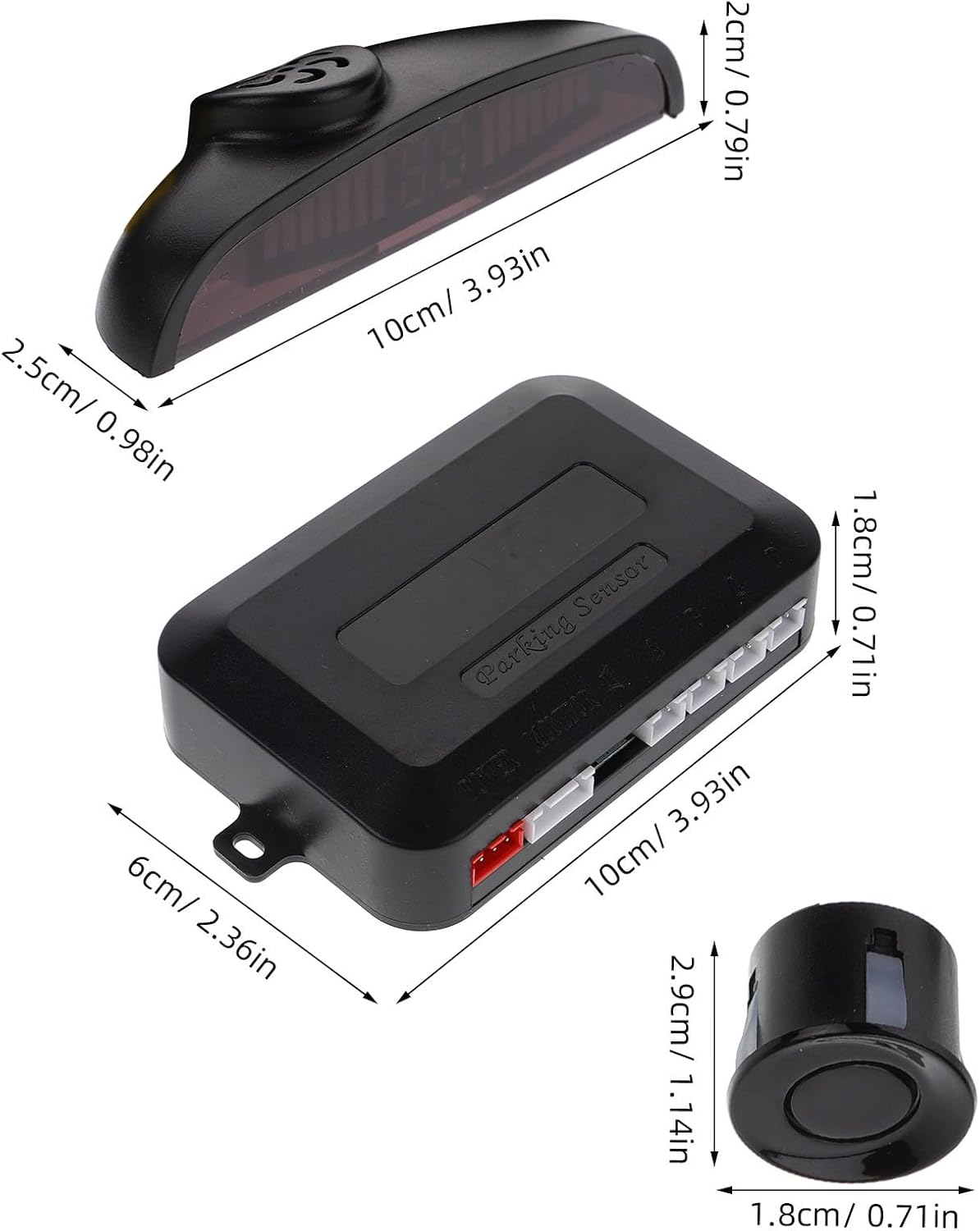 Gatuida 1 Set Reversing Radar Backup Sensor Kit Sensor Reverse Sensor for Car Parking Sensor Kit Parking Sensors for Cars Car Parking Sensor Car Backing Warning Plastic image number 2
