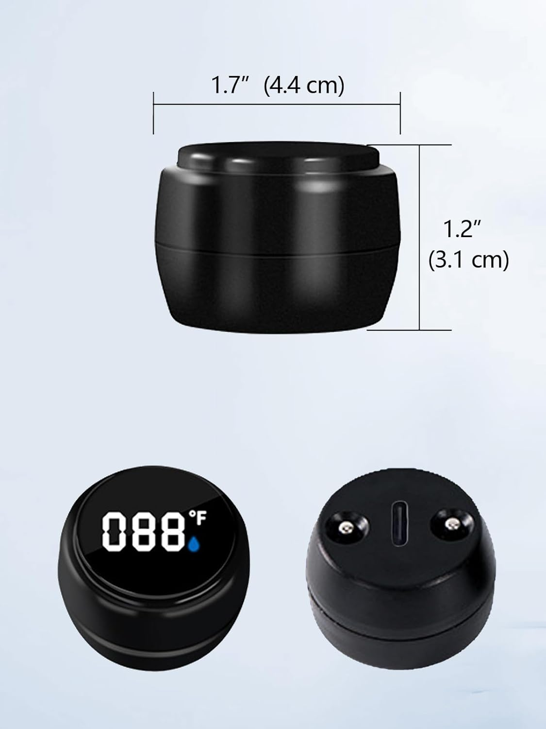 2 Pack Bath Thermometer for Bathtub, Rechargeable Waterproof Floating Water Thermometer for Ice Bath, Pool image number 2