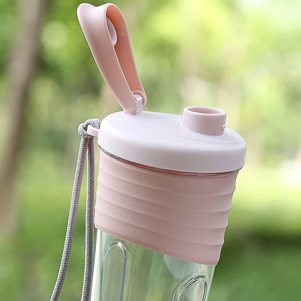 Shaker Bottle for Protein Mixes，24 Oz，Protein Shaker Bottles with Whisk Ball, Mixer Bottle, Protein Bottle, Portable Pre Workout Whey Protein Drink Shaker Cup，Pink image number 2