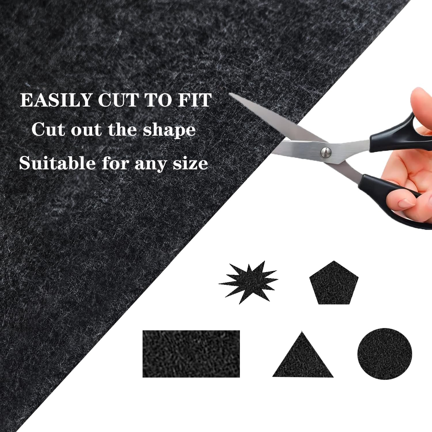 1Mx2M High Grade - Underfelt Carpet for RV, Boat, Truck, Door Liner, Desk,Underfelt Carpet for Speaker ﻿ (Dark Grey, 39 X 78Inch) image number 3