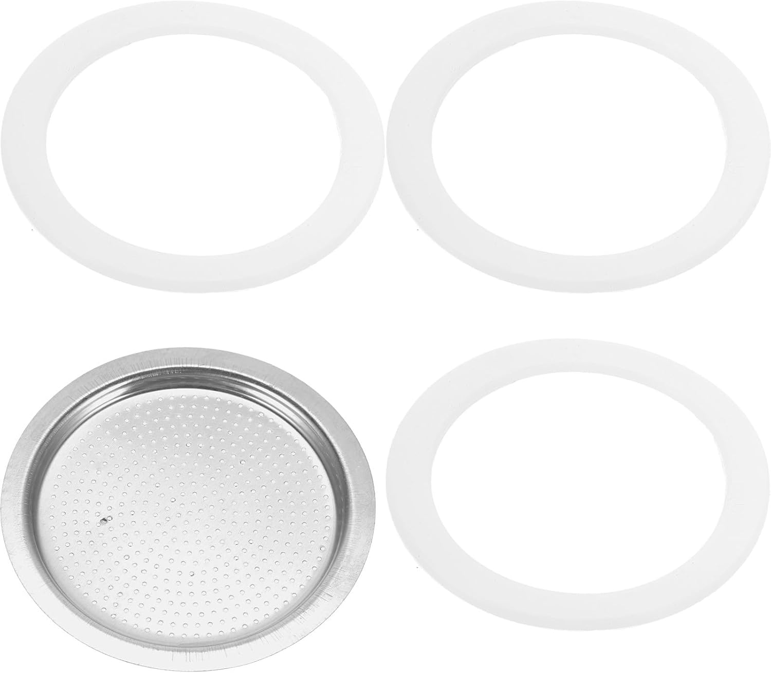 JEWEDECO Silicone Gasket Seal Coffee Pot Parts Replacement for Cup Stainless Steel Filter Espresso Maker Food-Grade Silicone and Stainless Steel Easy to Install and Wear-Resistant image number 6