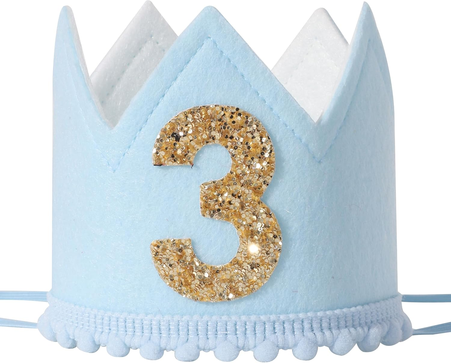 Baby Boys Birthday Crown - Birthday Blue Felt Hat,Birthday Hats for Kids, Boys 1St Birthday Crown, Small