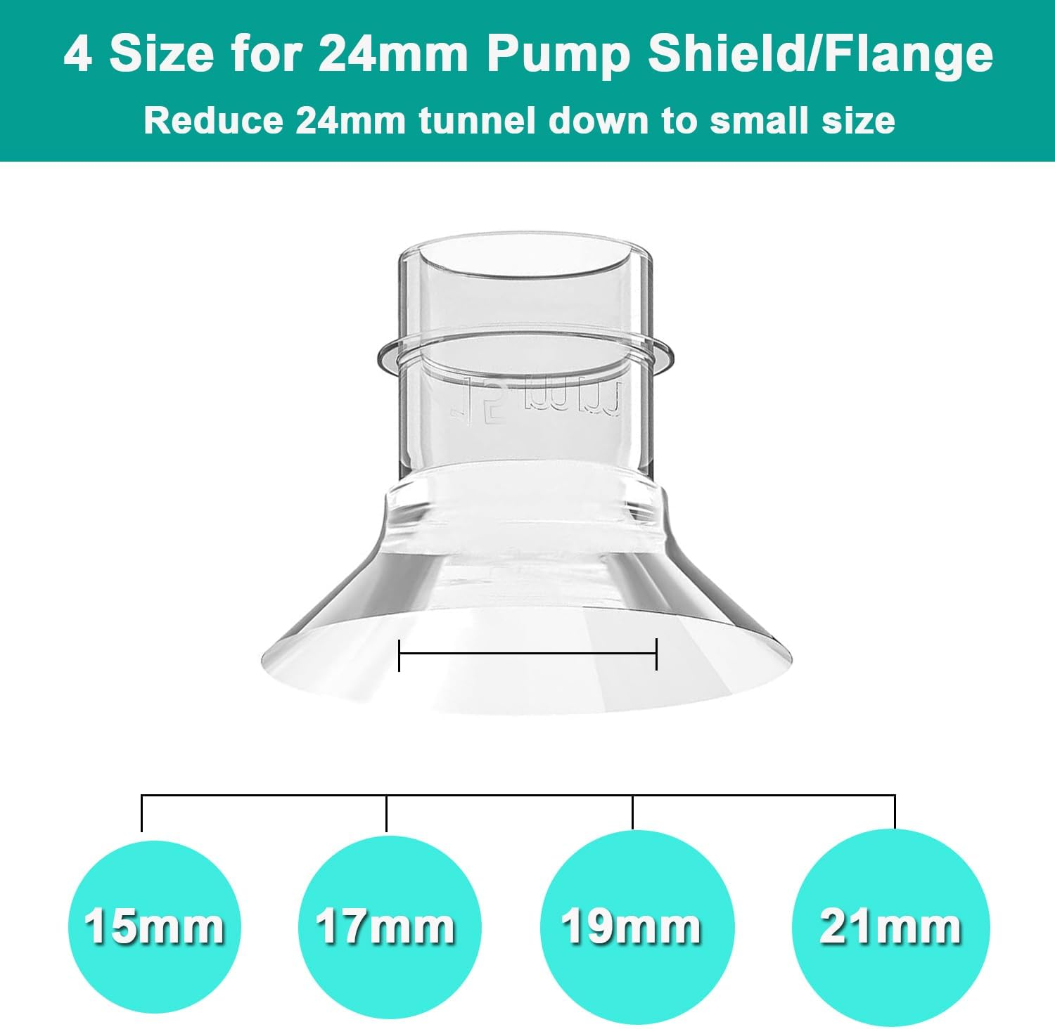 2PCS Flange Insert 19Mm, Compatible with S9/S12/S9Pro/S12Pro Wearable Breast Pump Parts Replace, Pump Shield/Flange Insert to Reduce 24Mm down to 19Mm image number 4
