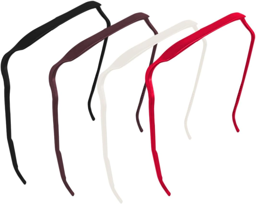 WHGHNCQ Curly Thick Hair Large Headband, 4-Piece Square Sunglasses Headband, Unisex (4 Colours) image number 4