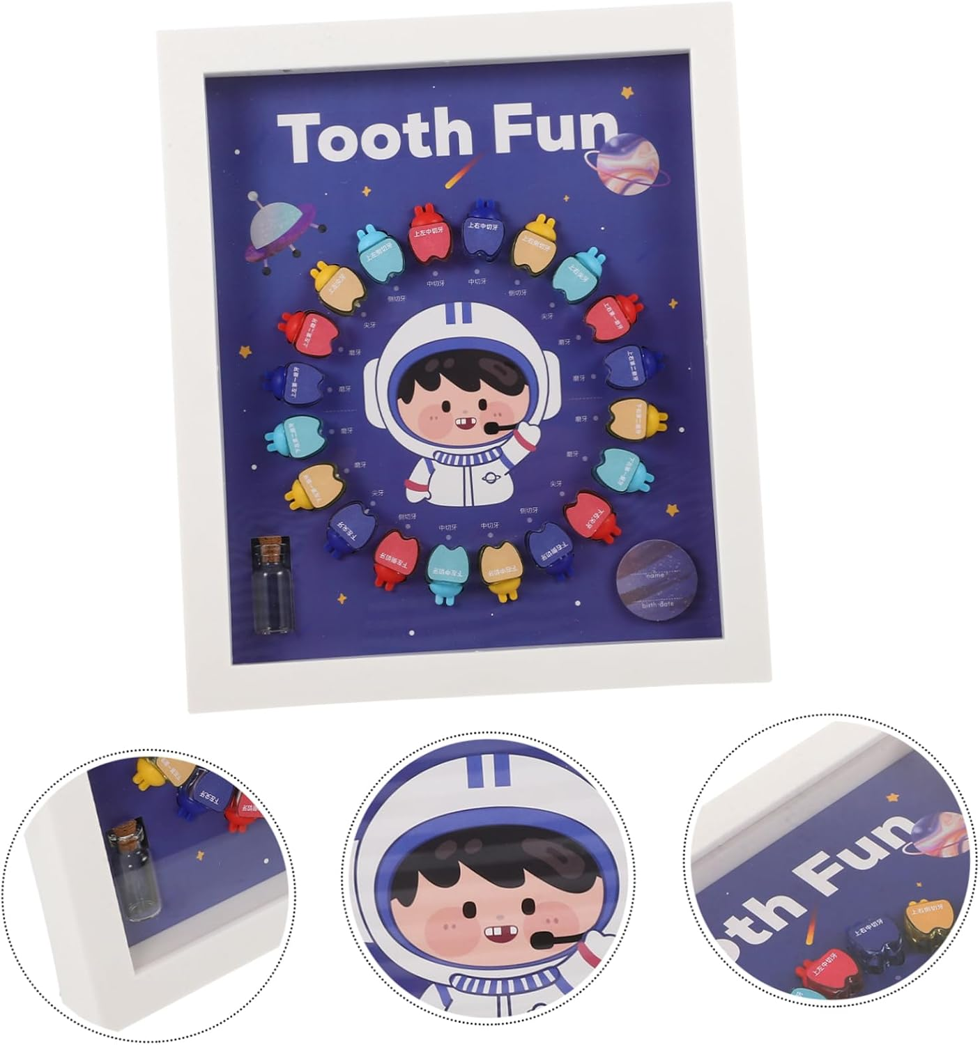 ERINGOGO Tooth Keepsake Organizer Box Storage Case for First Lost Teeth Stylish Keepsake Container for Boys Girls Unique for Parents image number 3