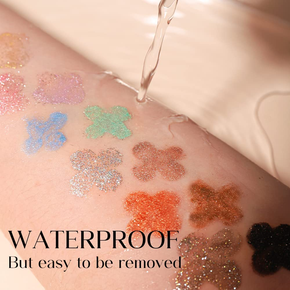 Balee 6PCS Liquid Glitter Eyeshadow, Sparkling Eyes Shadow Metallic Makeup Set with Opaque & Gel-Based Formula Creating Highlighter and Multi-Dimensional Eye Looks (Set B) image number 1