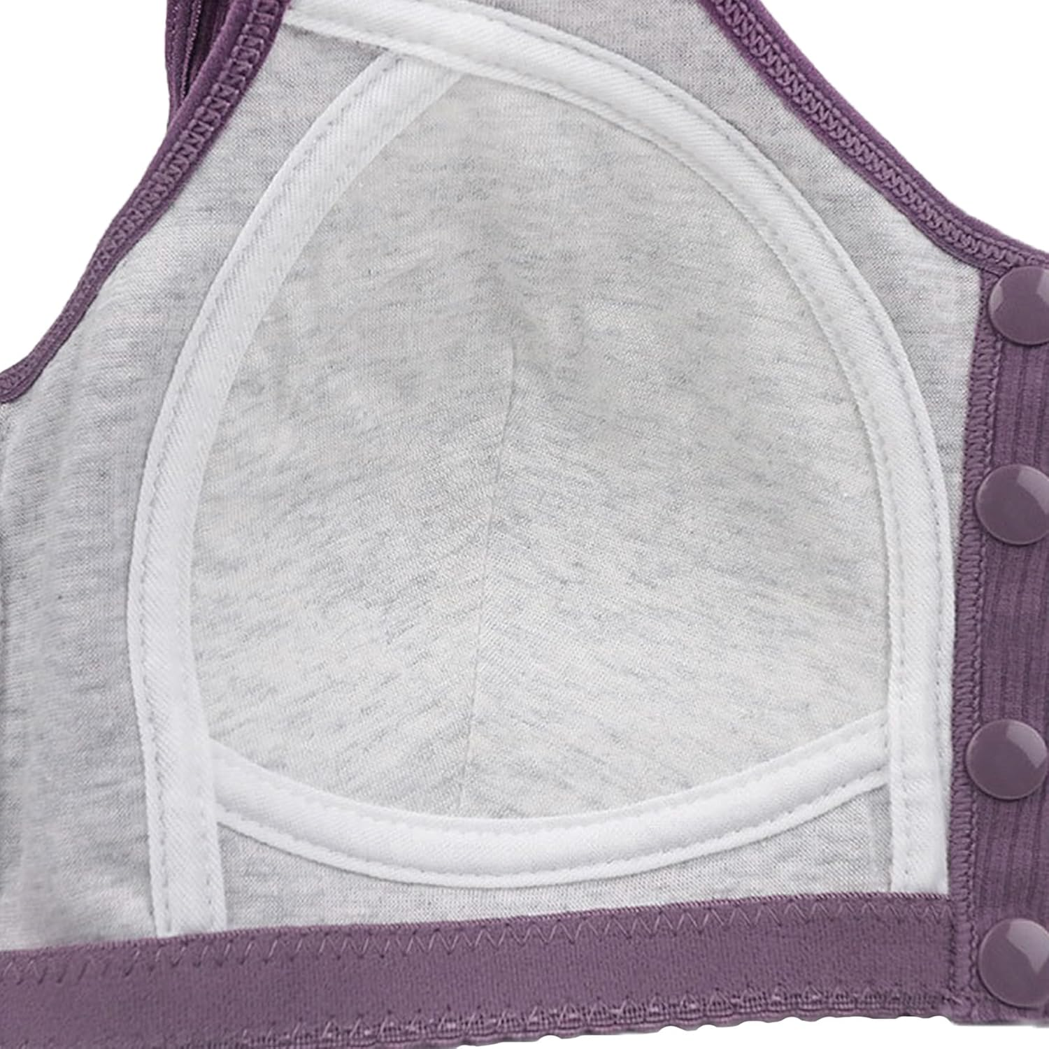 Dress Cici Full Coverage Nursing Bra for Maternity Moms - Wire Free Cotton Breastfeeding Comfort, 2 Pack image number 5