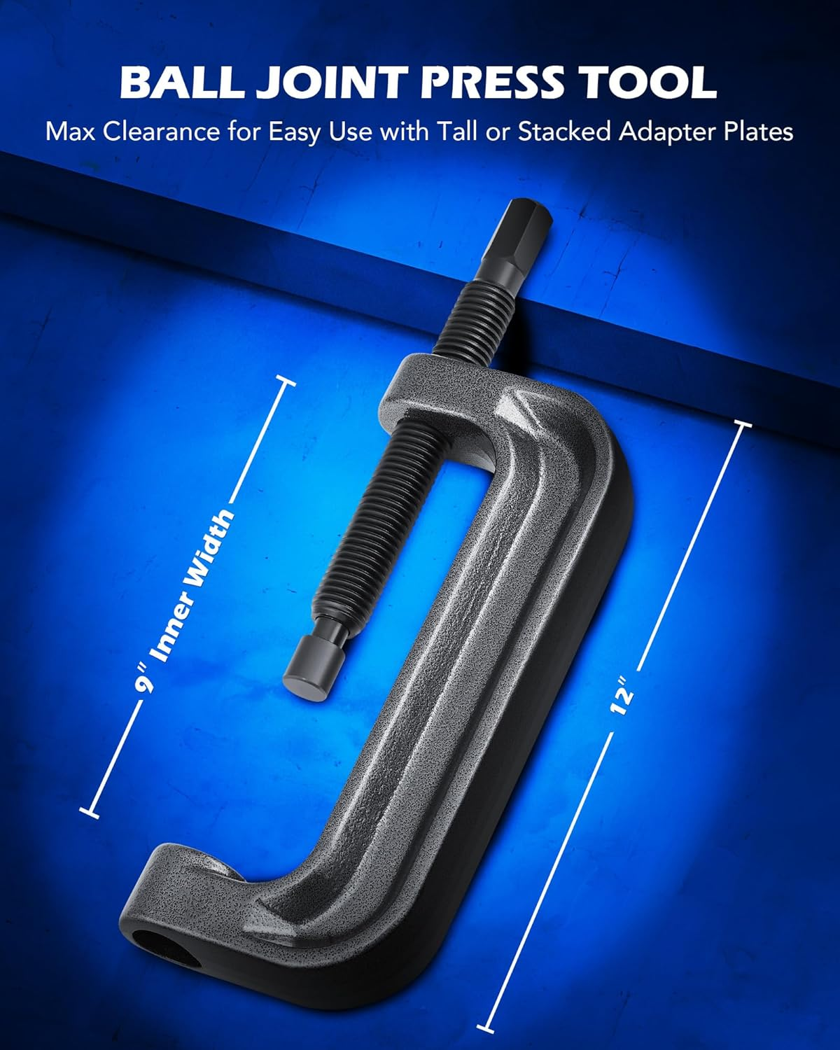 Orion Motor Tech Ball Joint Press Kit, C Frame Press for Ball Joints, U Joints, Brake Anchor Pins, and Wheel Studs, U Joint Removal Tool Set with C Frame Press and 2 Screws for Joint Replacement image number 4