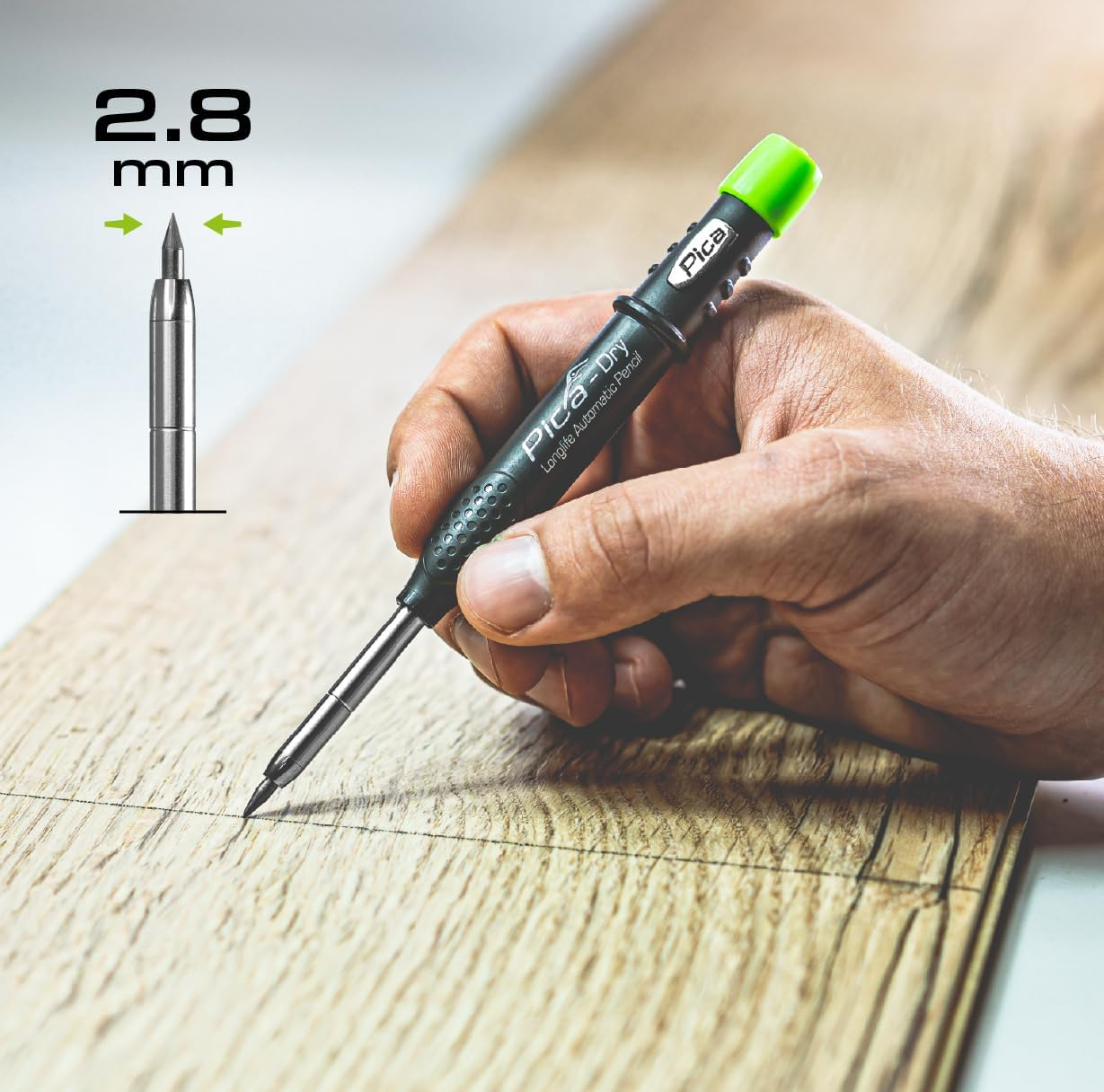 Pica-Dry Longlife Automatic Pencil with Pica-Dry 10 Pack Refill (Graphite 2B, Water Soluble) 30403 image number 5