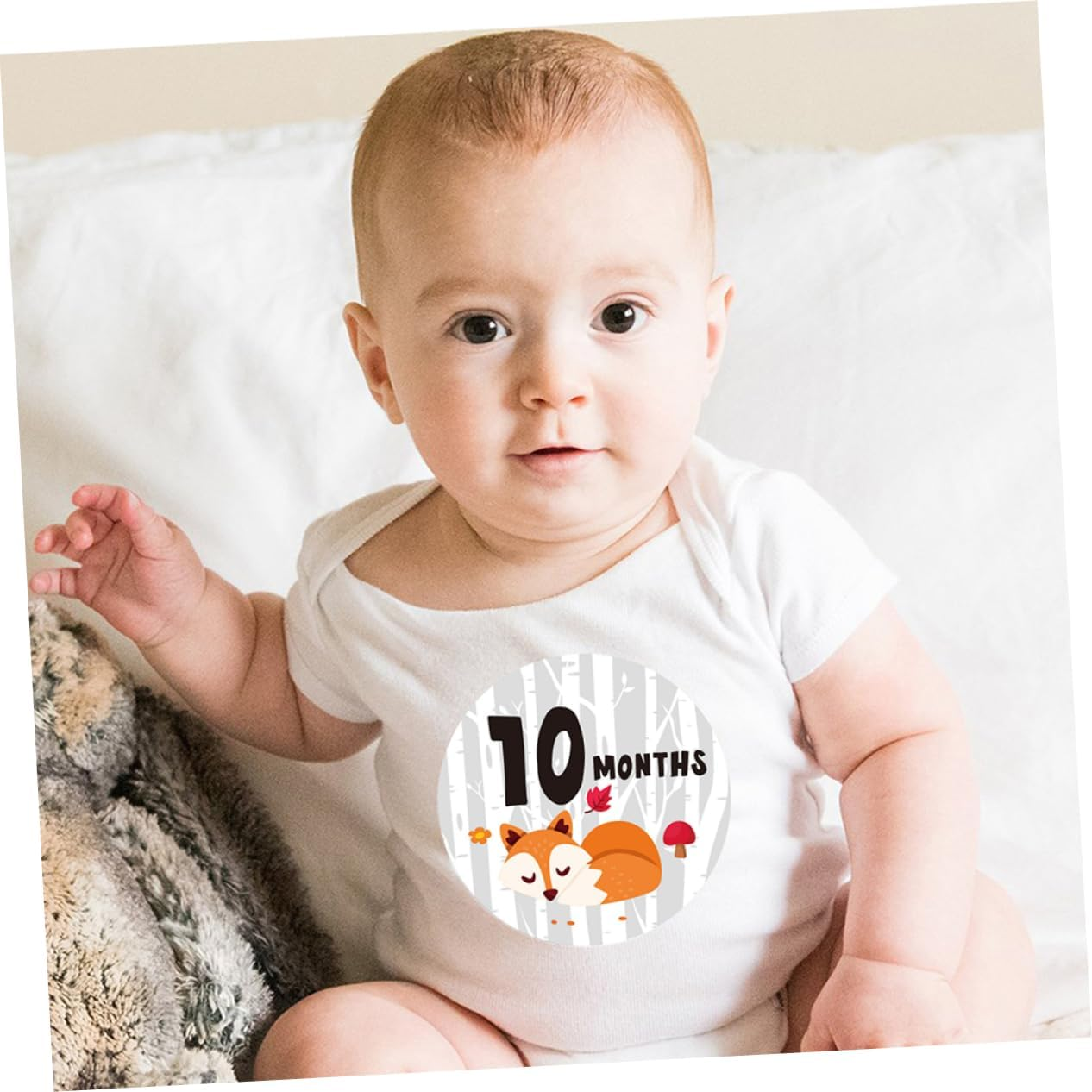 12Pcs Monthly Milestone Stickers for Newborns Self-Adhesive Stuff Gifts image number 3