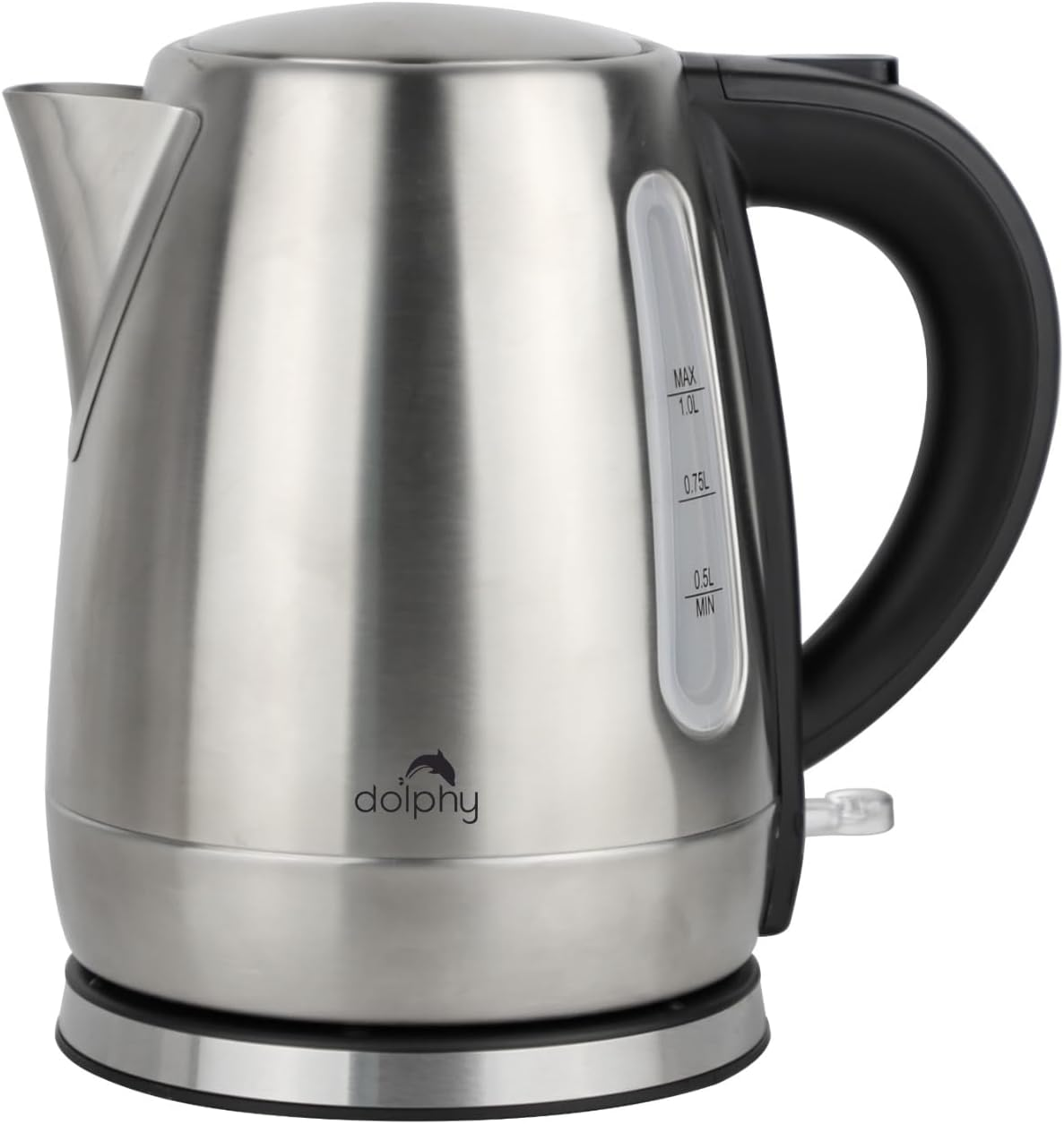 Dolphy 1.0L Electric Kettle &ndash; Stainless Steel, Fast Boil, Auto Shut-Off & Overheat Protection &ndash; Compact Hot Water Boiler for Tea & Coffee &ndash; Black &ndash; 2200W image number 3
