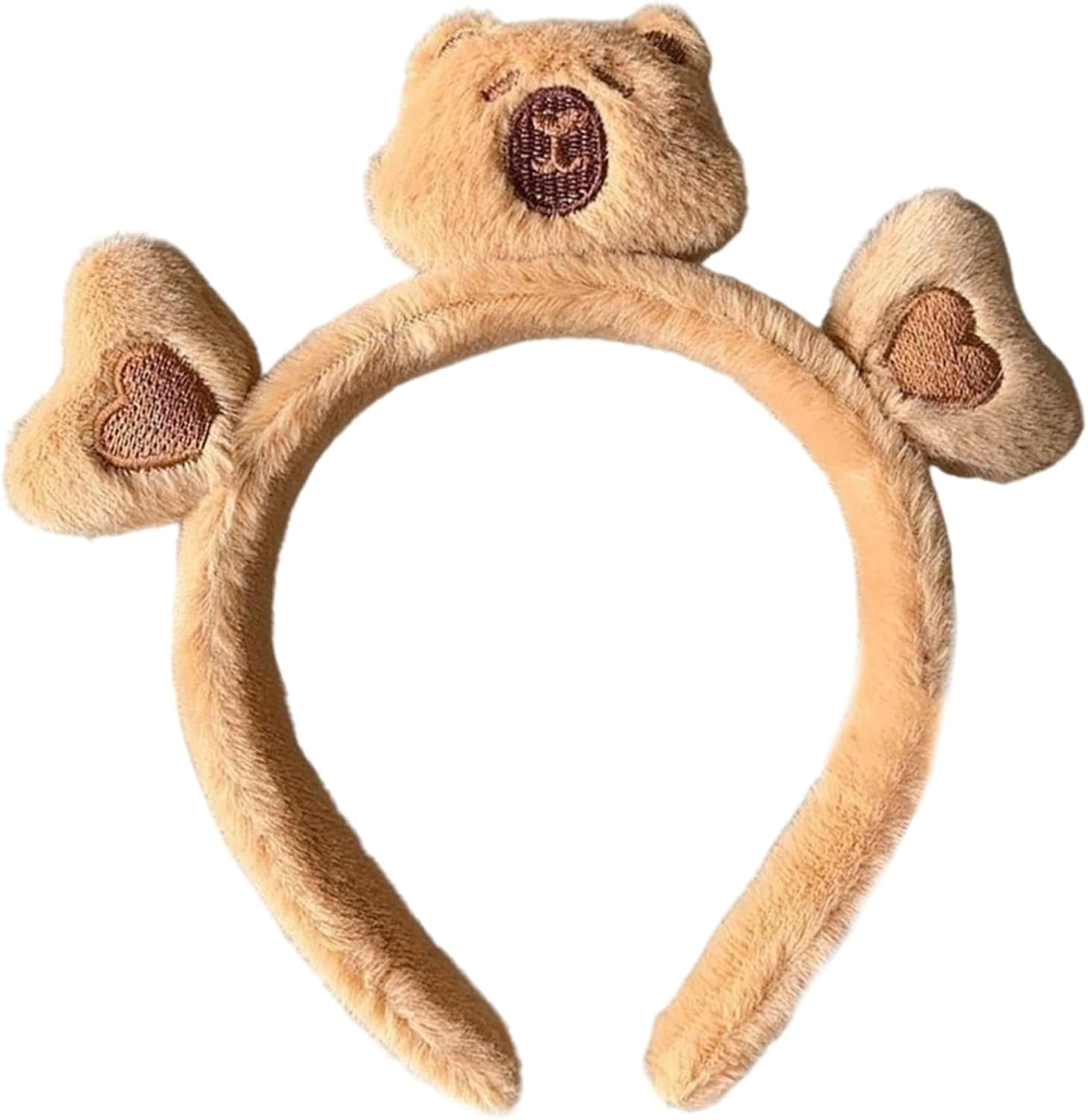 Plush Headband Capybara Style Cute Animal Headbands for Washing Face Elastic Soft Hair Accessory for Women Girls Style2