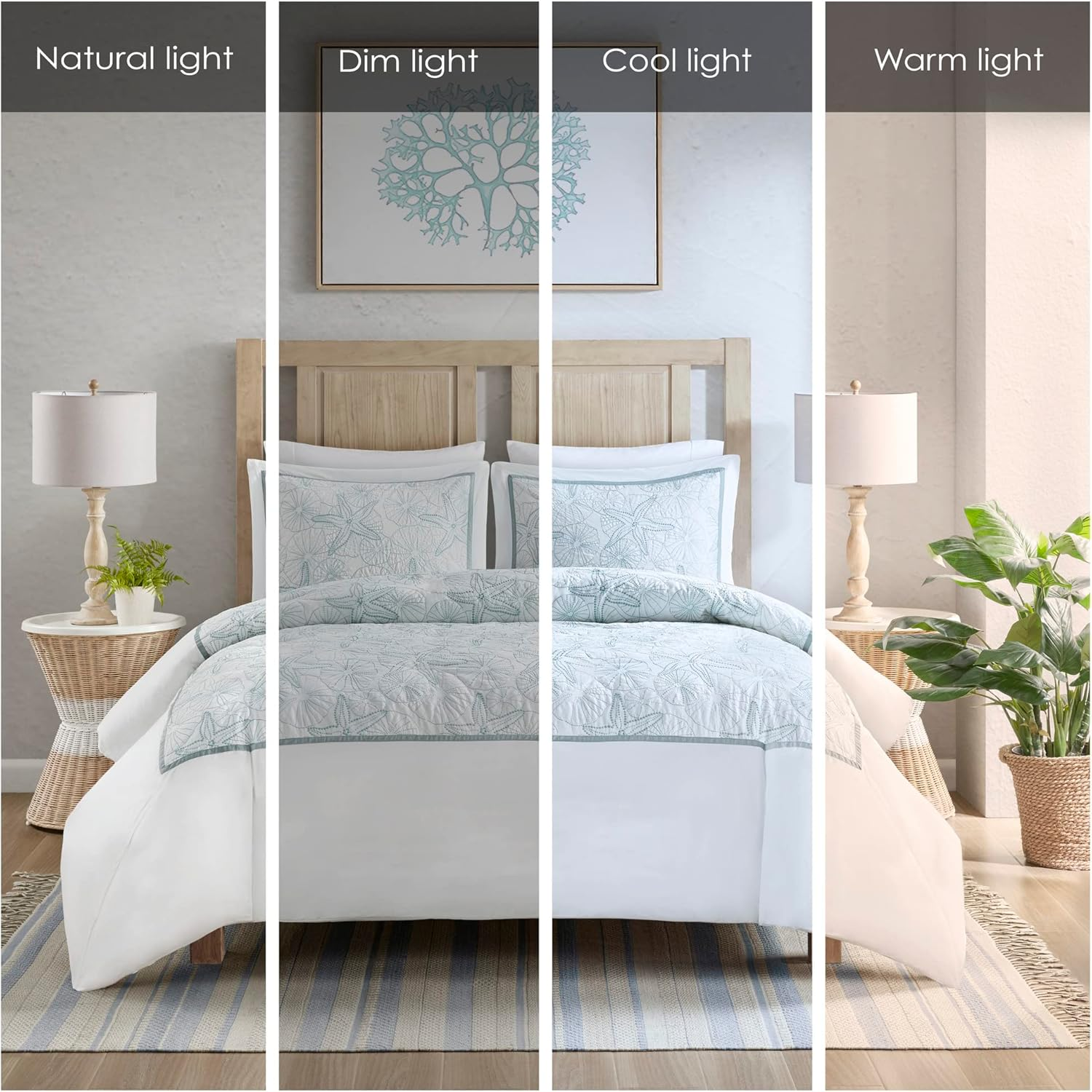 Harbor House Maya Bay Duvet Cover Mini Set, King, White image number 2