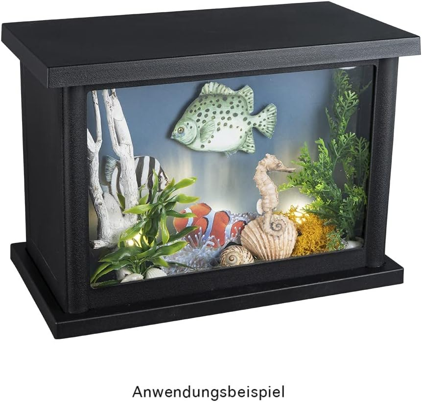 Ideen Mit Herz LED Fireplace,Decorative Fireplace,Electric,Battery Operated,Without Heating,Realistic Fire,Flame Effect,25.5X13.5X18 Cm,With Timer Function (6 Hours On, 18 Hours Off)