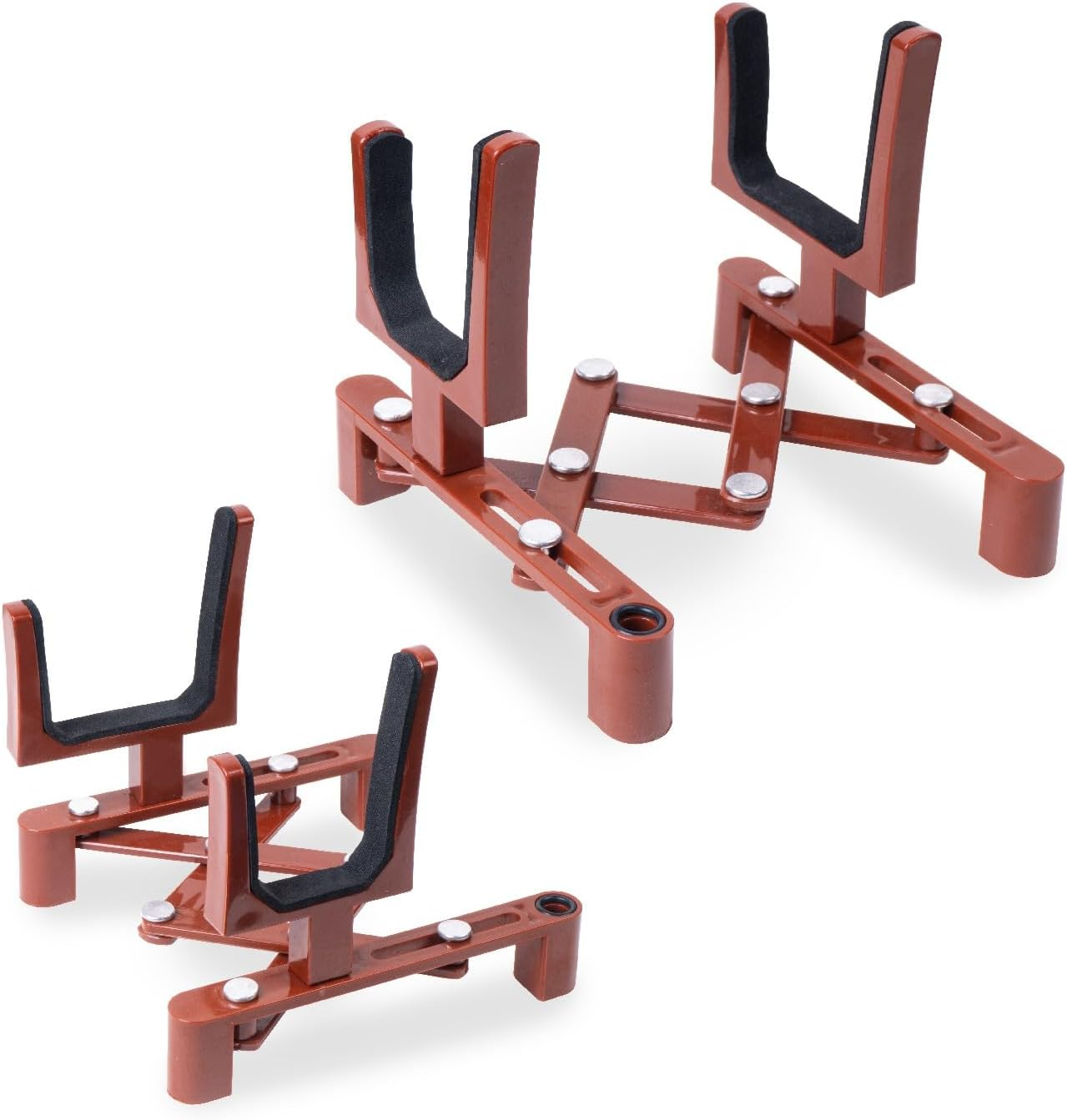 Violin Stand Musical Instrument Stand with Bow Holder for Violin,Portable and Foldable (Red) image number 4