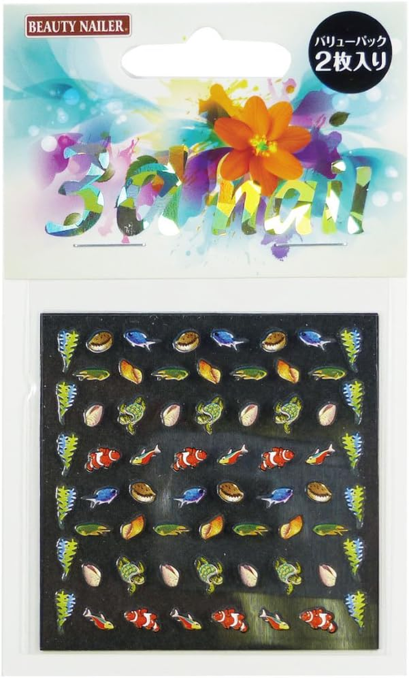 Beauty Nailer Shell-3 Nail Stickers and Stickers for 3D Nails