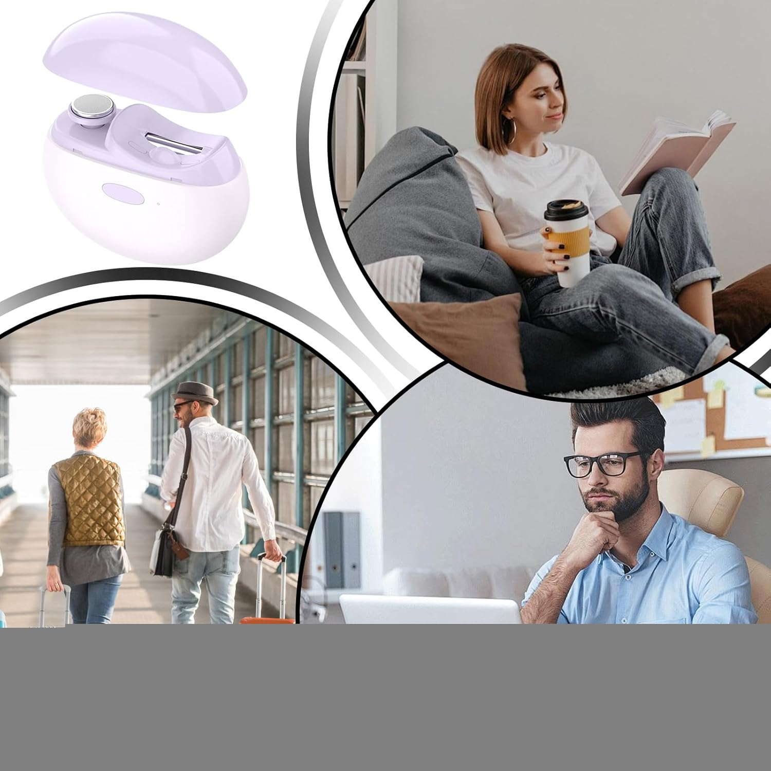 Electric Toenail Clippers,Usb Rechargeable Electric Toenail Clippers Grinder with Led Light - Precision Cutter Easy Grip Non Slip for Seniors Travel Babies Toddler Kids Elderly Adults Cat Dog Home image number 4