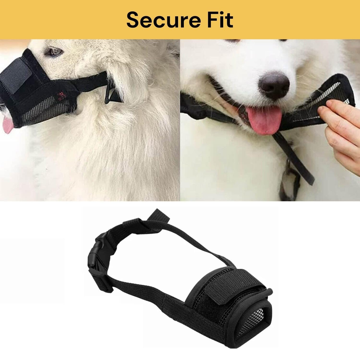 EZONEDEAL Pet Dog Muzzle, Soft Mesh, anti Biting Barking & Chewing, Adjustable, Pink, Medium image number 3