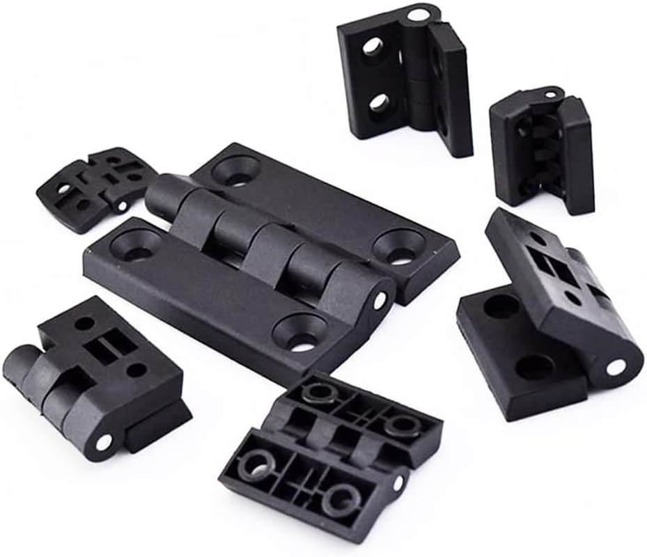 ABS Nylon Hinges, Black Adjustable Folding Door Hinge for Voltage Cabinet/Drawer/Distribution Boxes, 4 Pack, 60 * 50Mm image number 4