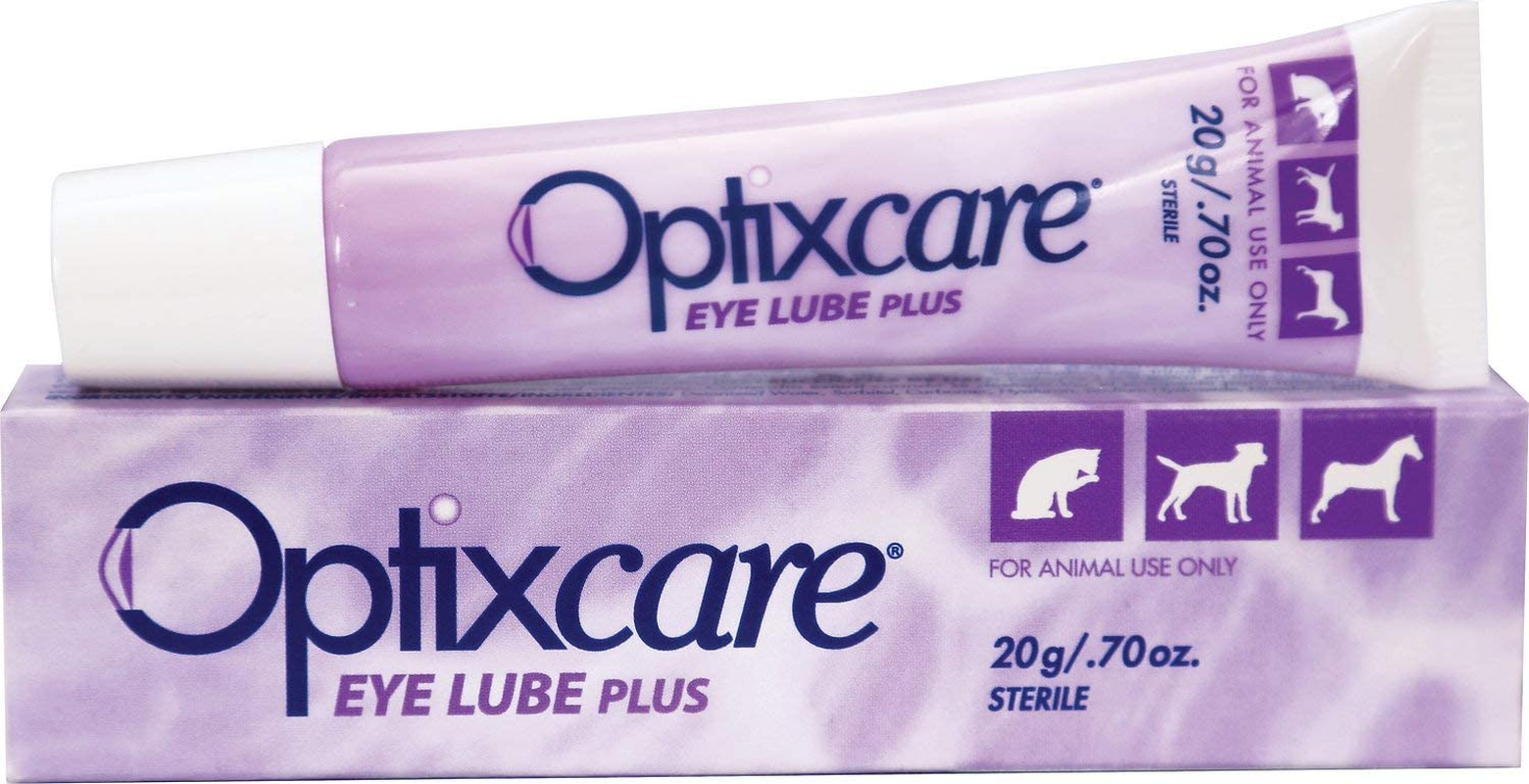 Optixcare Eye Lube plus + Hyaluron 20G for Dog Cat Horses Pack of 3