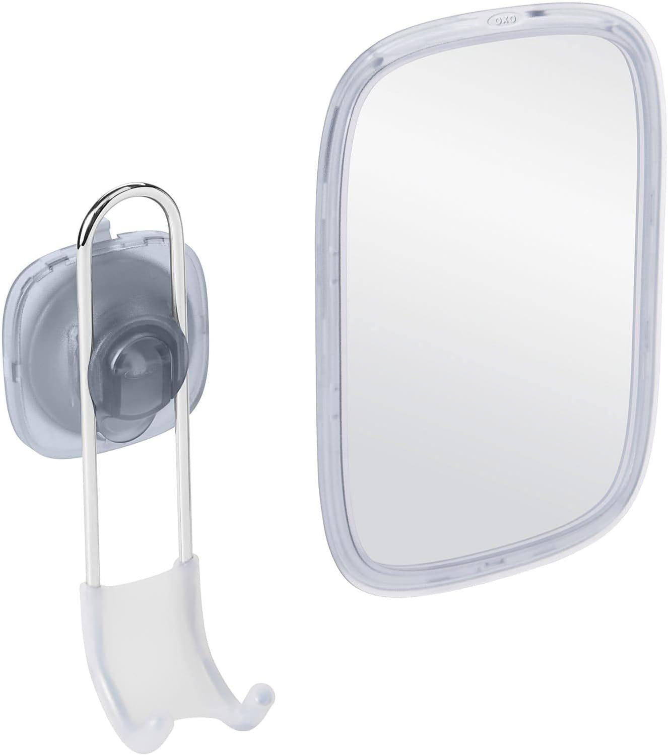 OXO Stronghold Suction Fogless Mirror, Clear, 3" L X 7.2" W X 13.2" H