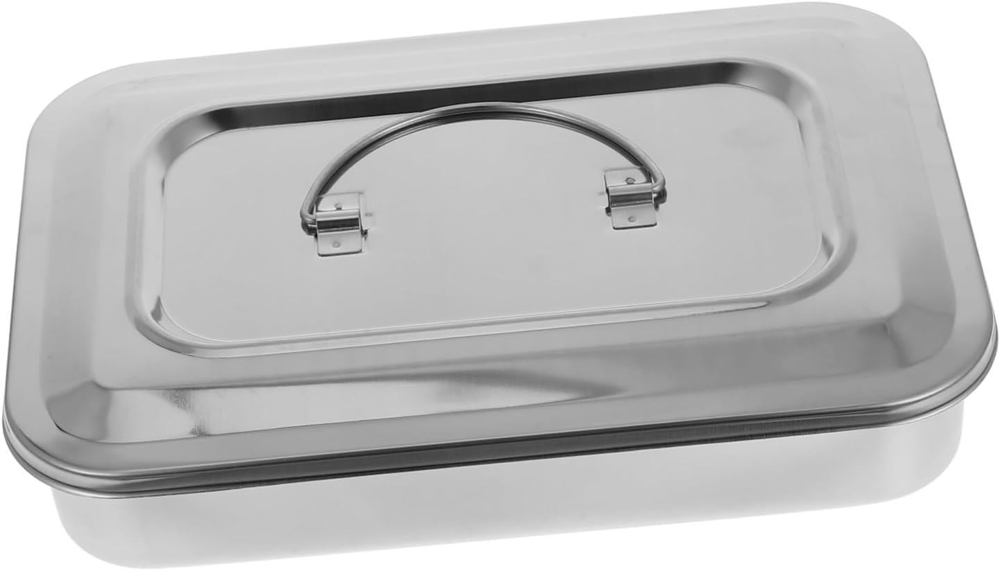 Gogogmee Sterilization Tray Stainless Steel Cover for Beauty Salon Use Case Sterilizer Sterile Tray Microwave image number 5