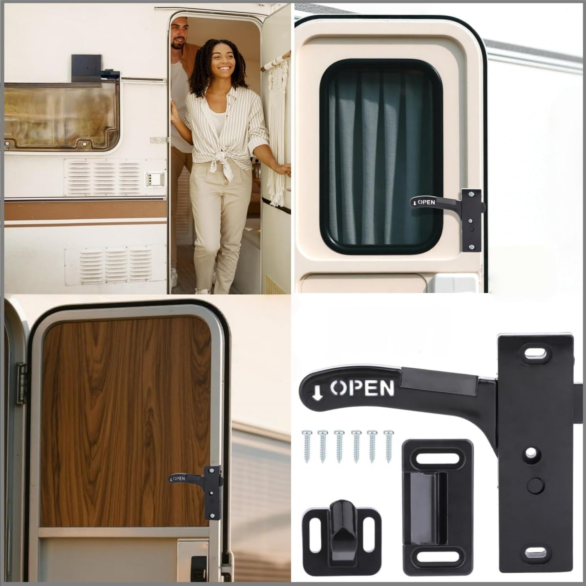 RV Screen Door Latch, Passenger Side Entry Door Replacement Parts for RV Camper Travel Trailer， (Left Side) image number 5