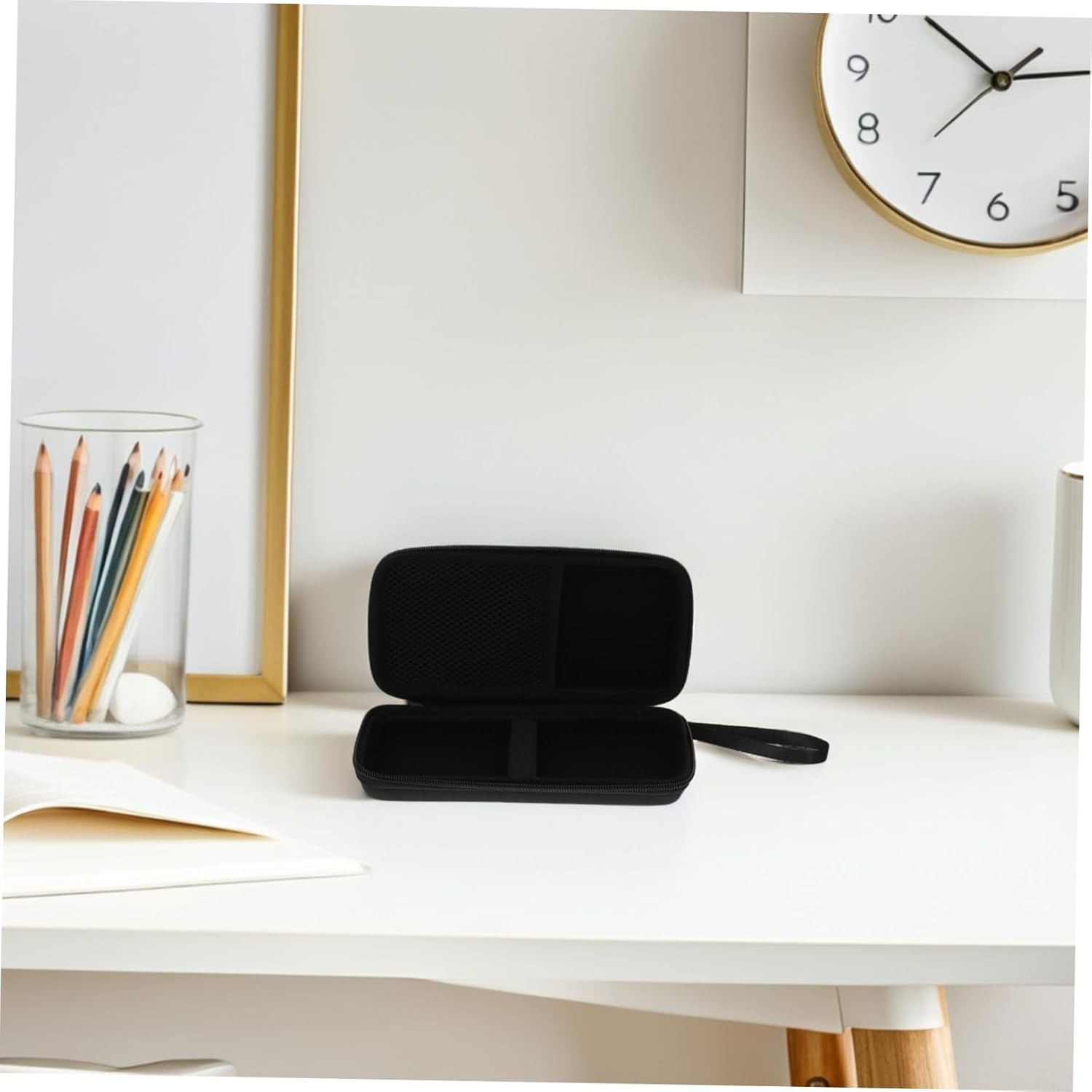 HOMSFOU Graphing Calculator Storage Bag Hard Shell Case for Ti- plus Mesh Pocket Large Capacity Protective Carrying Case for Math Calculator image number 5