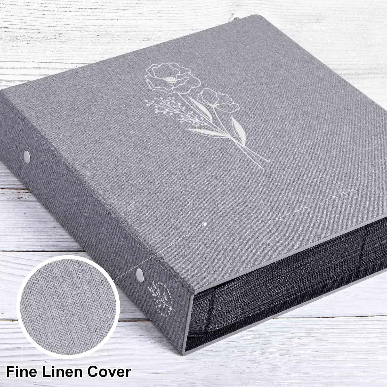 Lanpn Photo Album 6X4 Slip In, Linen 600 Pockets Photo Albums Holds Landscape and Portrait 10X15Cm Picture Grey YJBLTJ6X4-600 image number 6