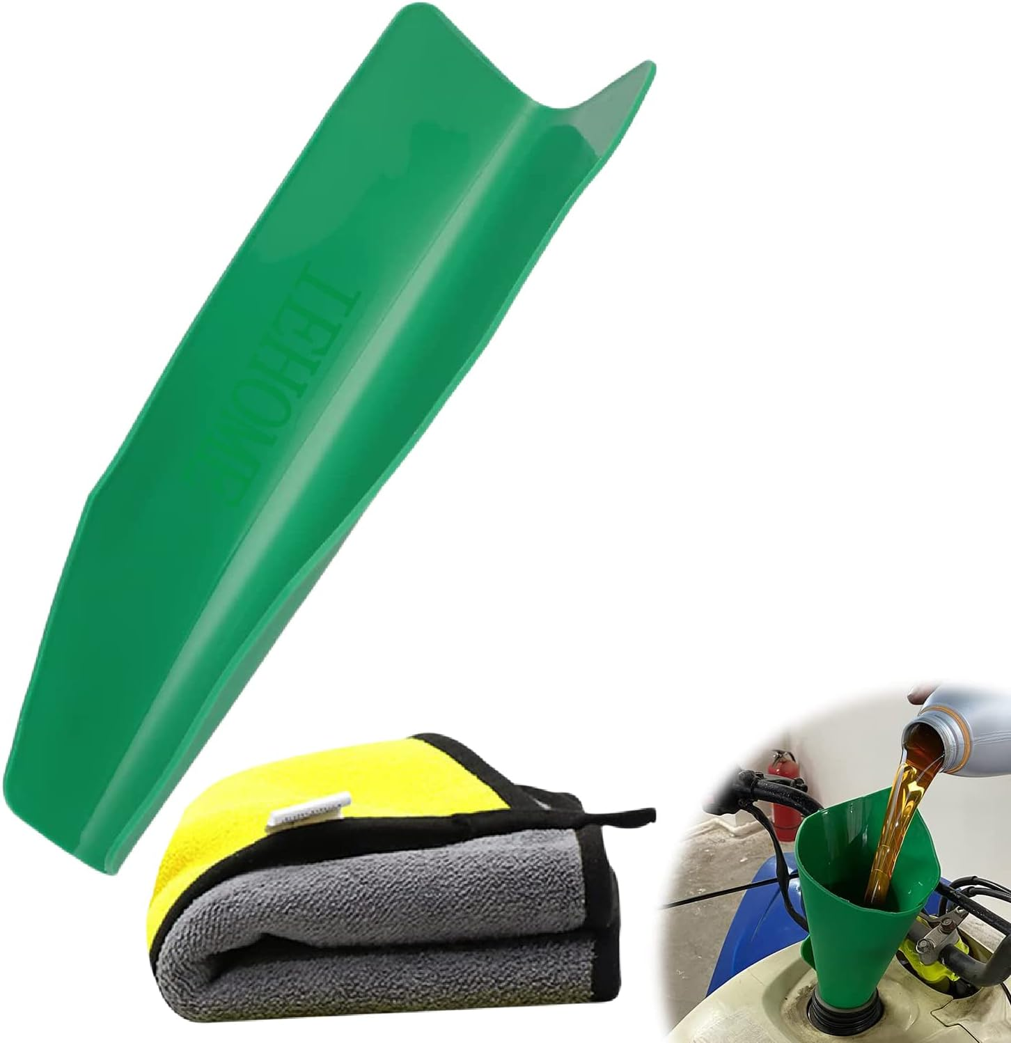 Upgrade Flexible Draining Tool Oil Funnel 100% Silicone Foldable Drainage Oil Guide Tool General Purpose Funnel Free Oil Filter Extended for Discharging Oil from Cars, Trucks, Motorcycles image number 1