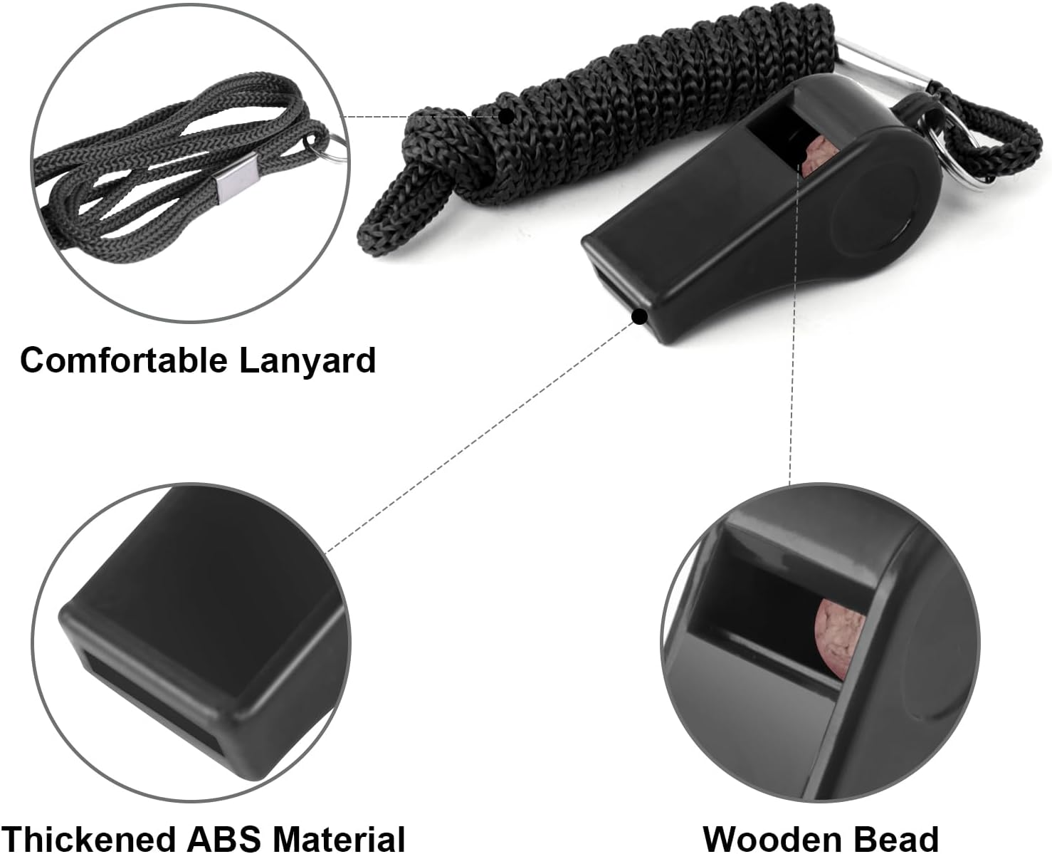 Seakii 8-Pack Colorful Plastic Whistles with Lanyards - 120Db Loud Sports Whistles for Coaches, Teachers, Emergency Kits & Events image number 1